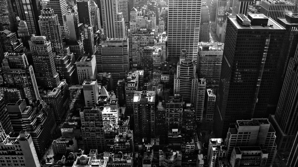 Cityscapes architecture New York City grayscale cities wallpaperx1080
