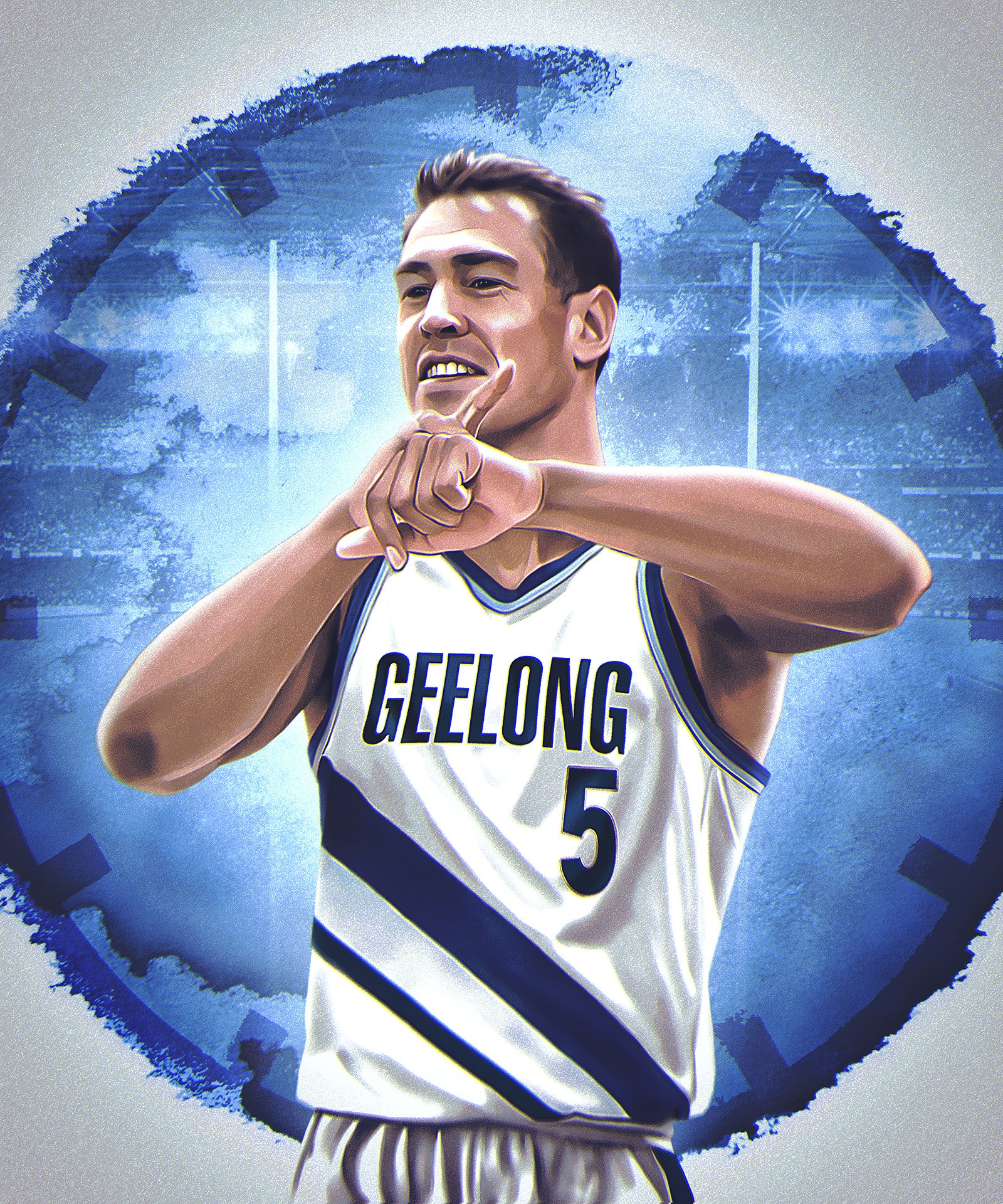 Geelong Cats time ⌚️ With Damian Lillard watching on, Jeremy Cameron turned on the final quarter heroics #GeelongStrong