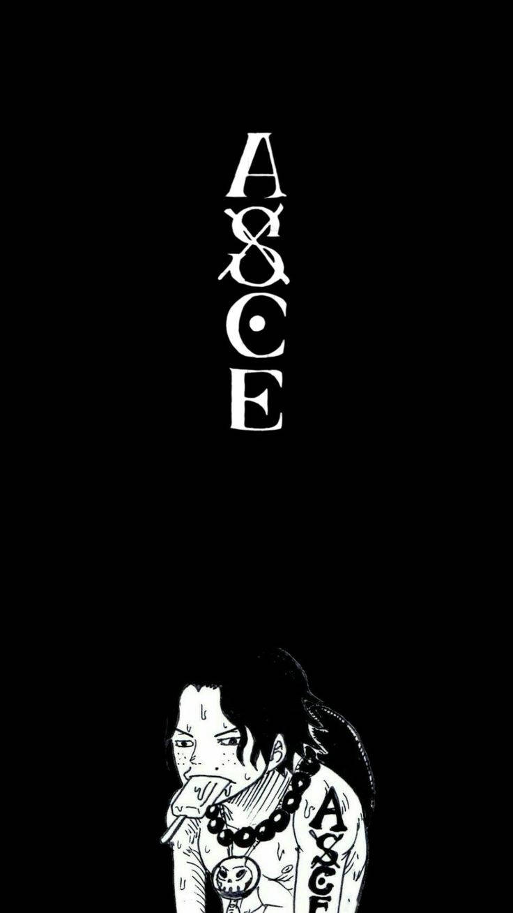 Download One Piece Ace Black Art Wallpaper