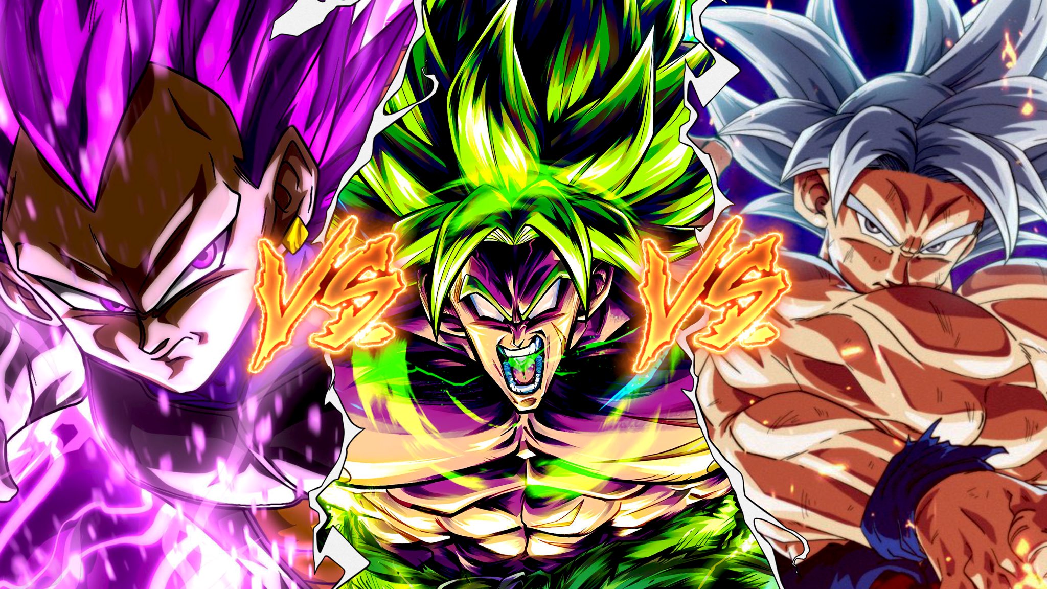 Hype Instinct Goku vs Ultra Ego Vegeta vs Broly Full Power Battle of Saiyans. Who Wins?