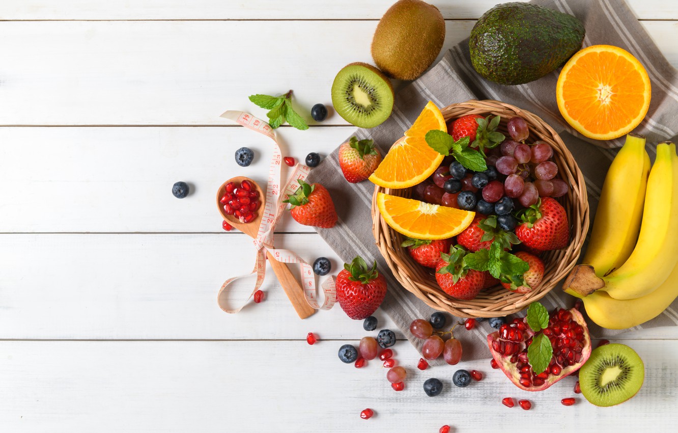 Wallpaper berries, plate, fruit image for desktop, section еда
