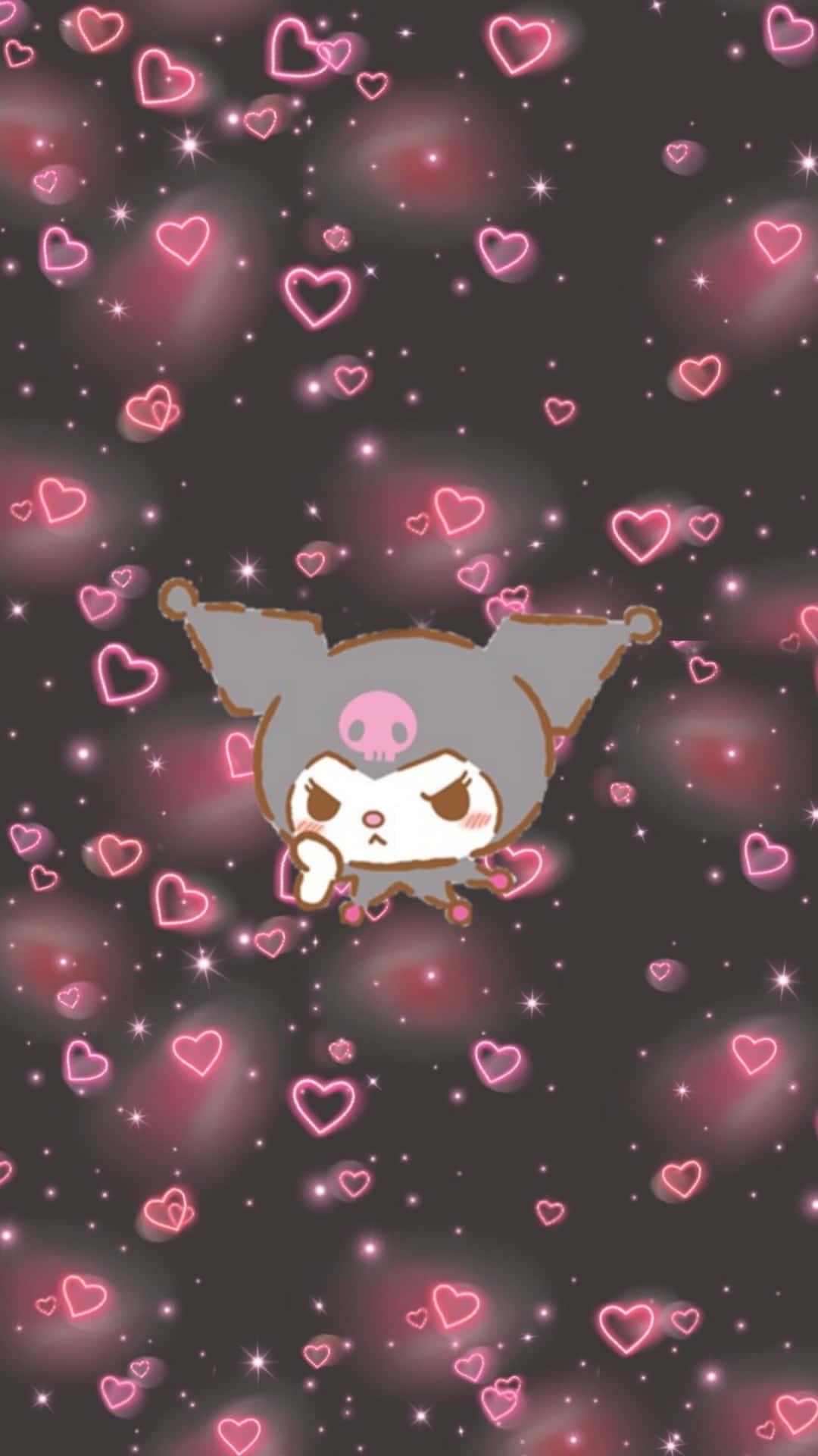 Download Kuromi iPhone Black Pink Wallpaper