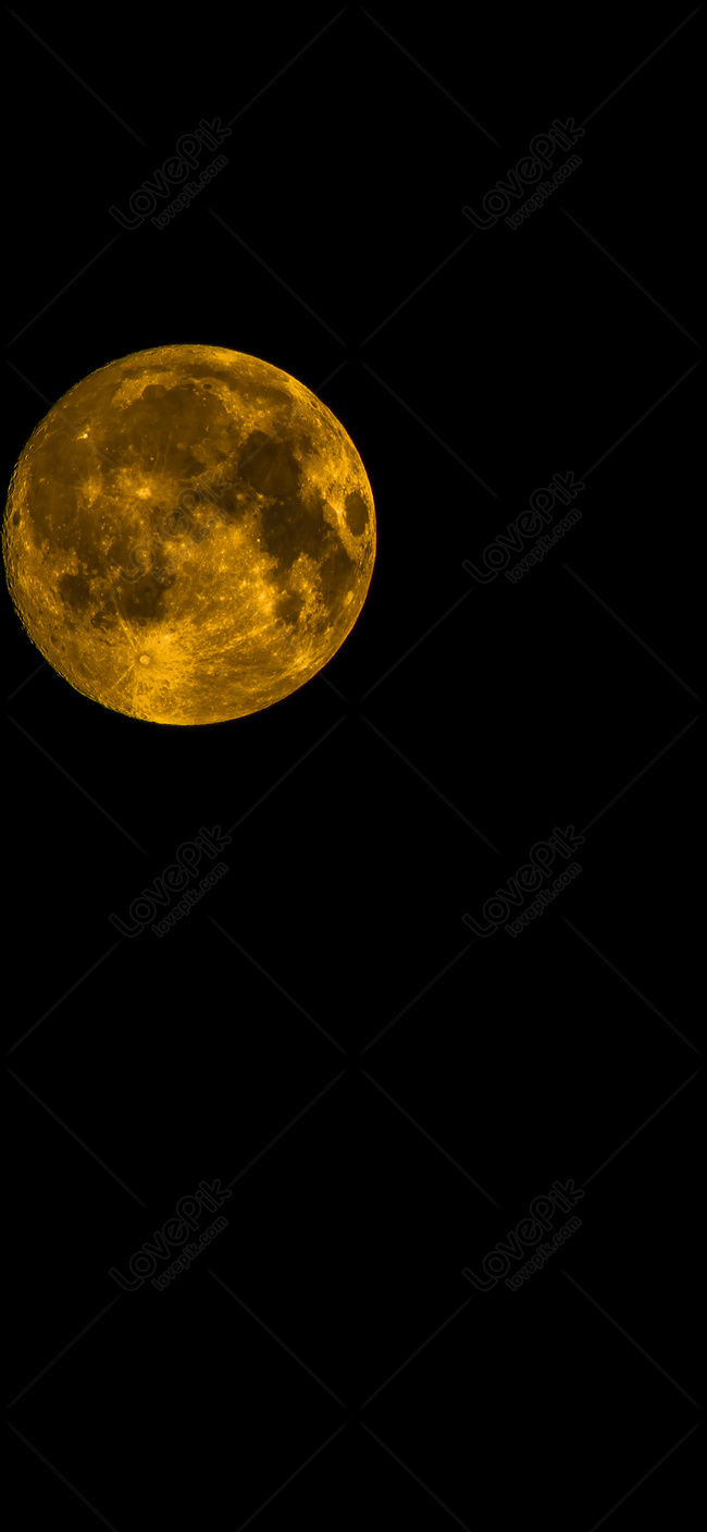 Golden Moon Mobile Wallpaper Image Free Download
