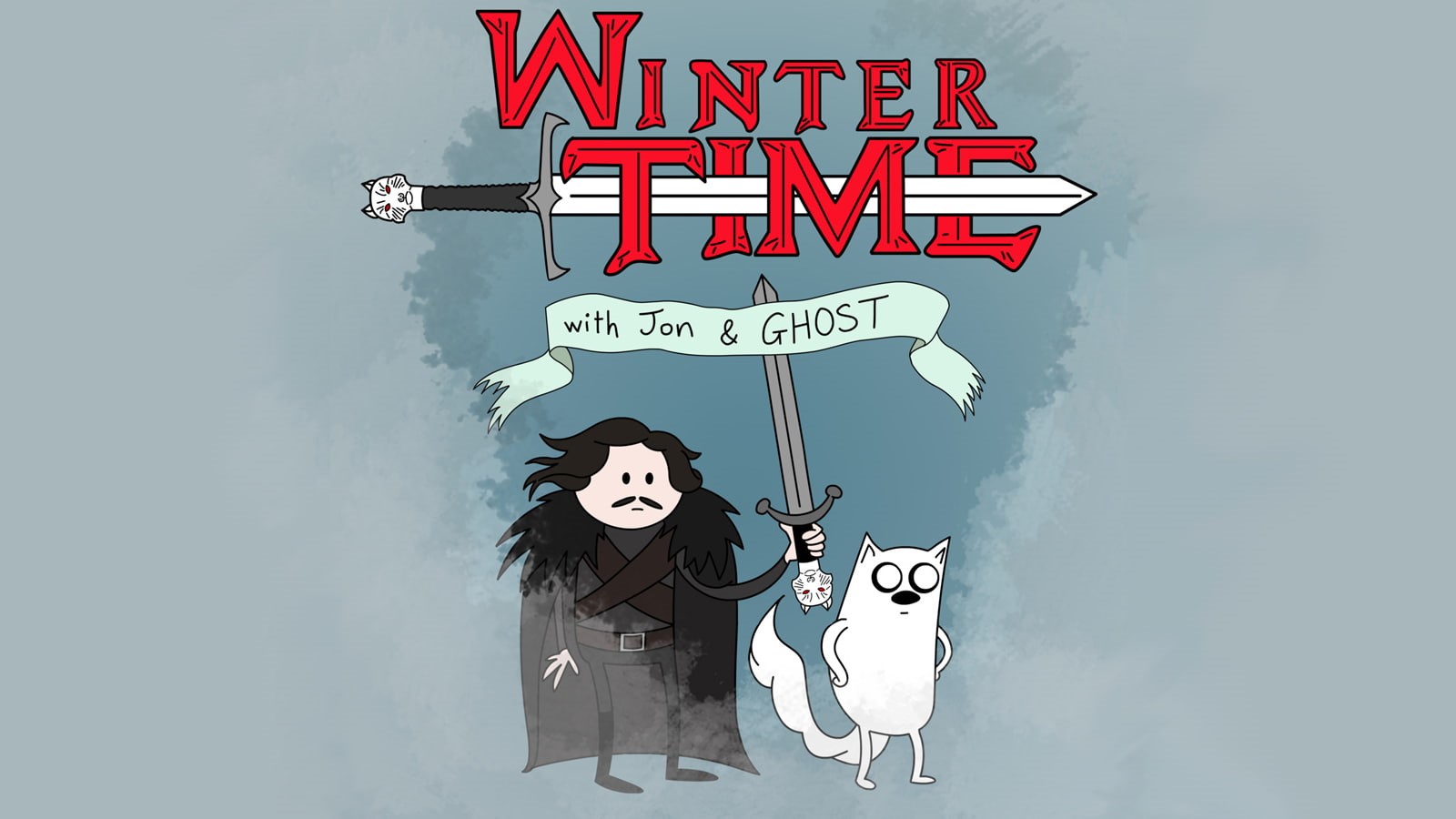 Wallpaper Time, Adventure, Cartoon Comic, Hd, 720P, Jon, Snow, Game, Ghost, Thrones, Graphic, Winter Free Download