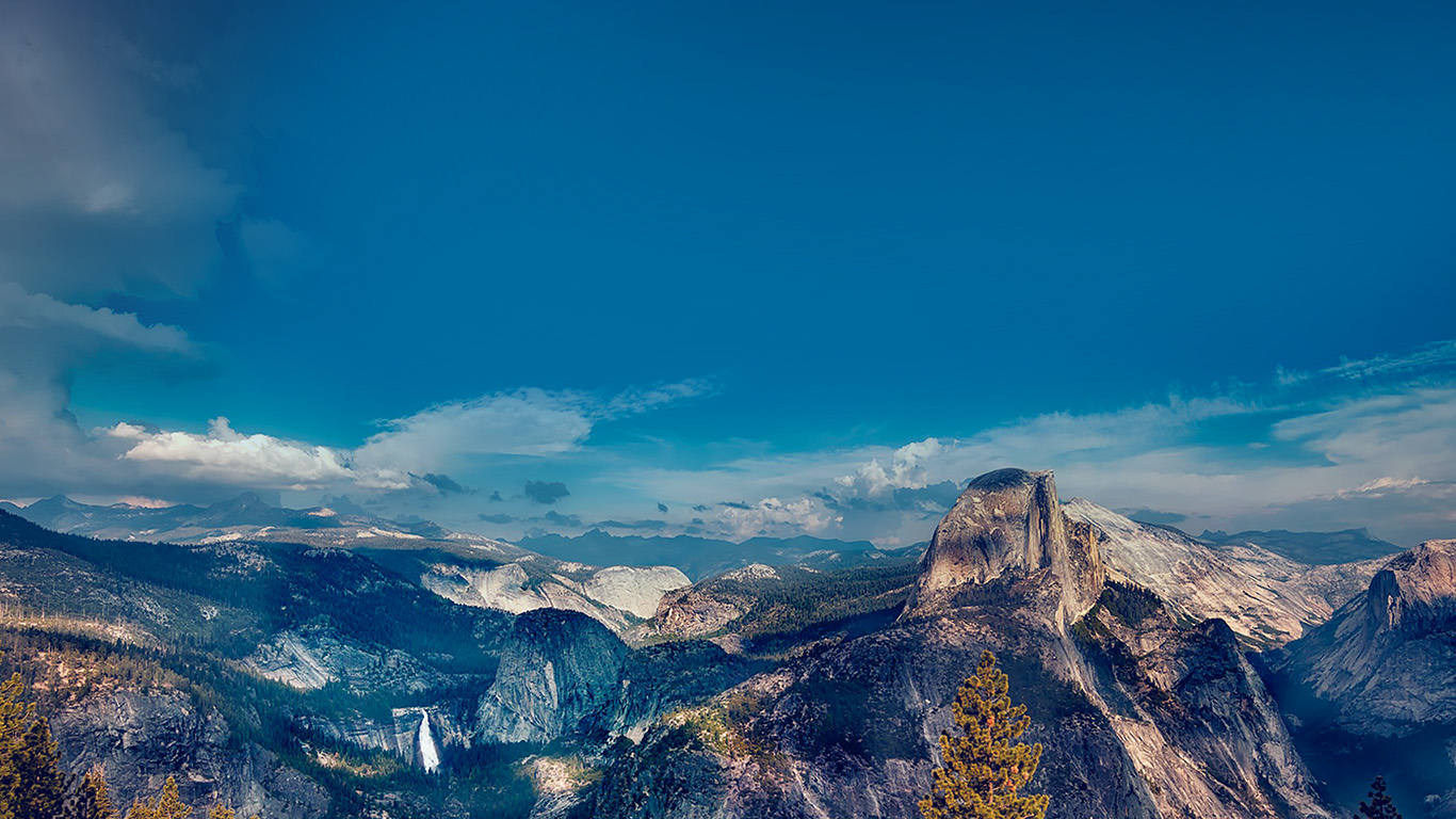 wallpaper for desktop, laptop. yosemite mountain wood summer nature blue