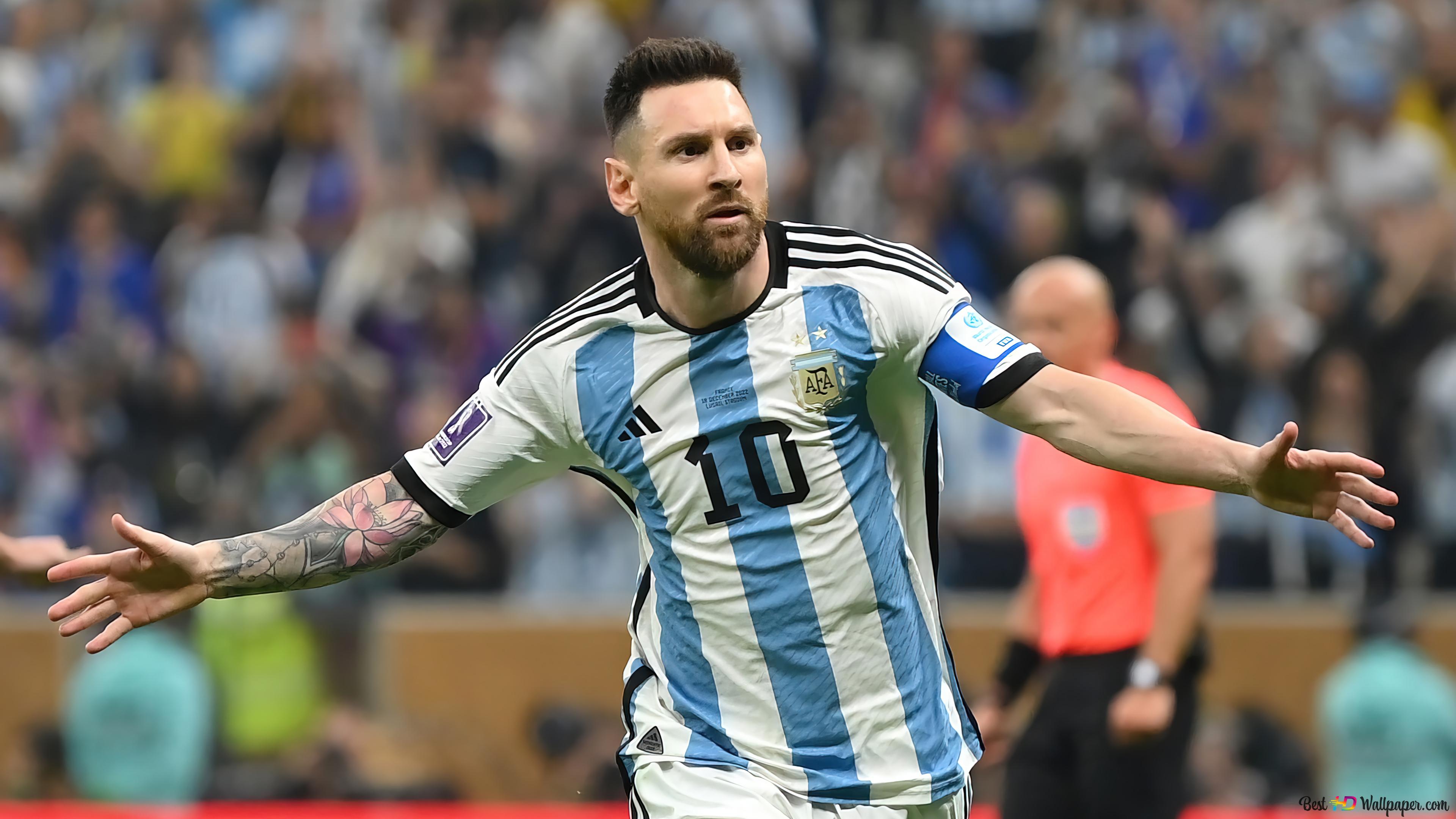 Fifa 2022 World Cup Lionel Messi 4K wallpaper download