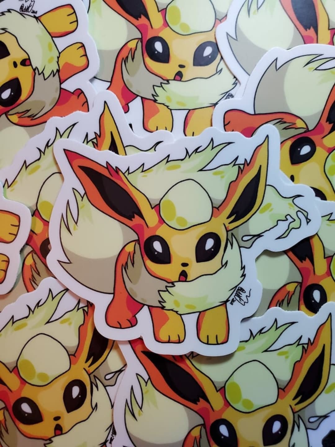 Flareon Sticker Pokemon Eevee Evolution Gen One Nerdy