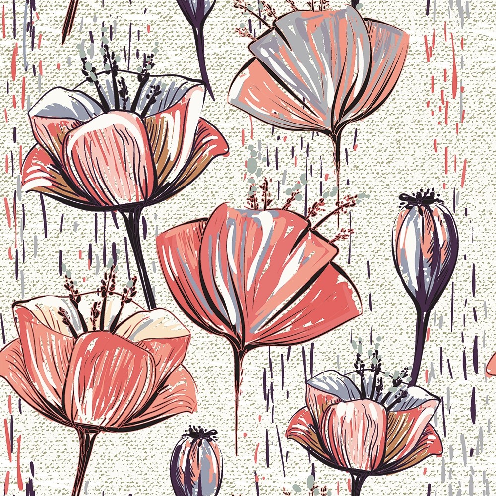 Spring Tulip Flower Wallpaper Mural • Wallmur®