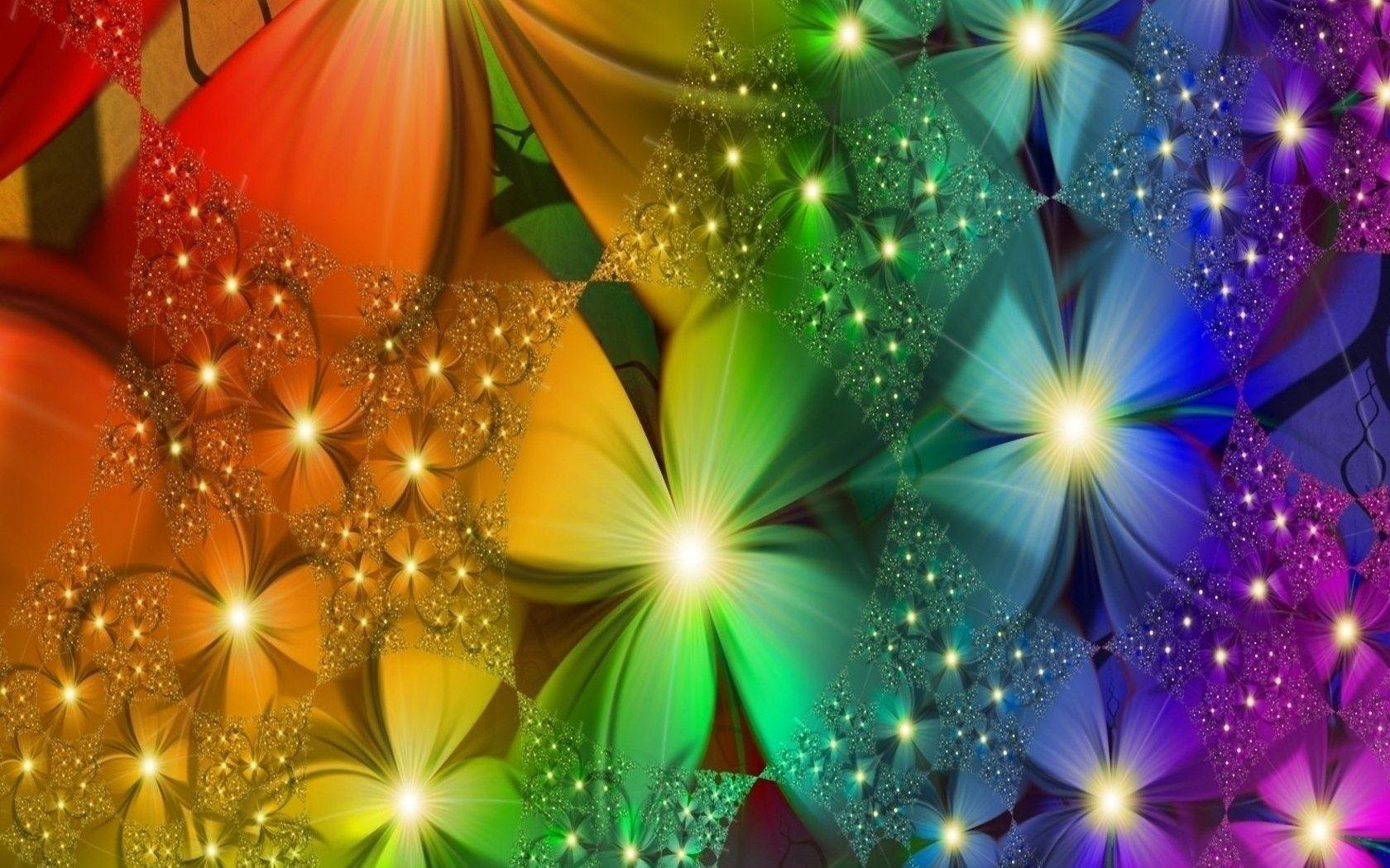 Free download Gallery For gt Rainbow Flowers Wallpaper [1680x1050] for your Desktop, Mobile & Tablet. Explore Rainbow Flower Wallpaper. Rainbow Color Wallpaper, Rainbow Background, Rainbow Background