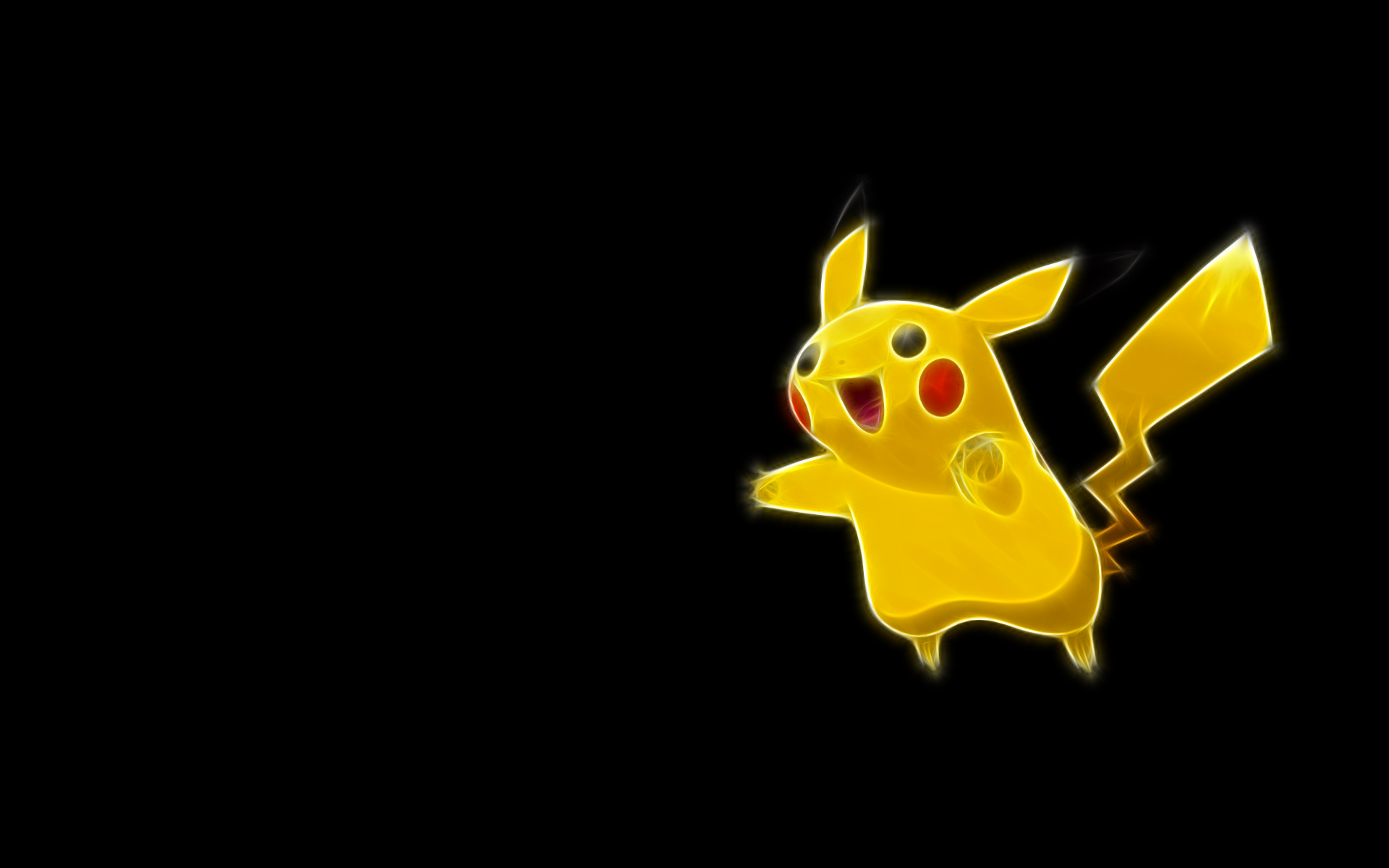 Pikachu - #Pokemon [Gaming • Movies Shows] #desktop #wallpaper #cartoon # Black #dark #background #original. Pikachu Wallpaper, Pikachu, Pokemon