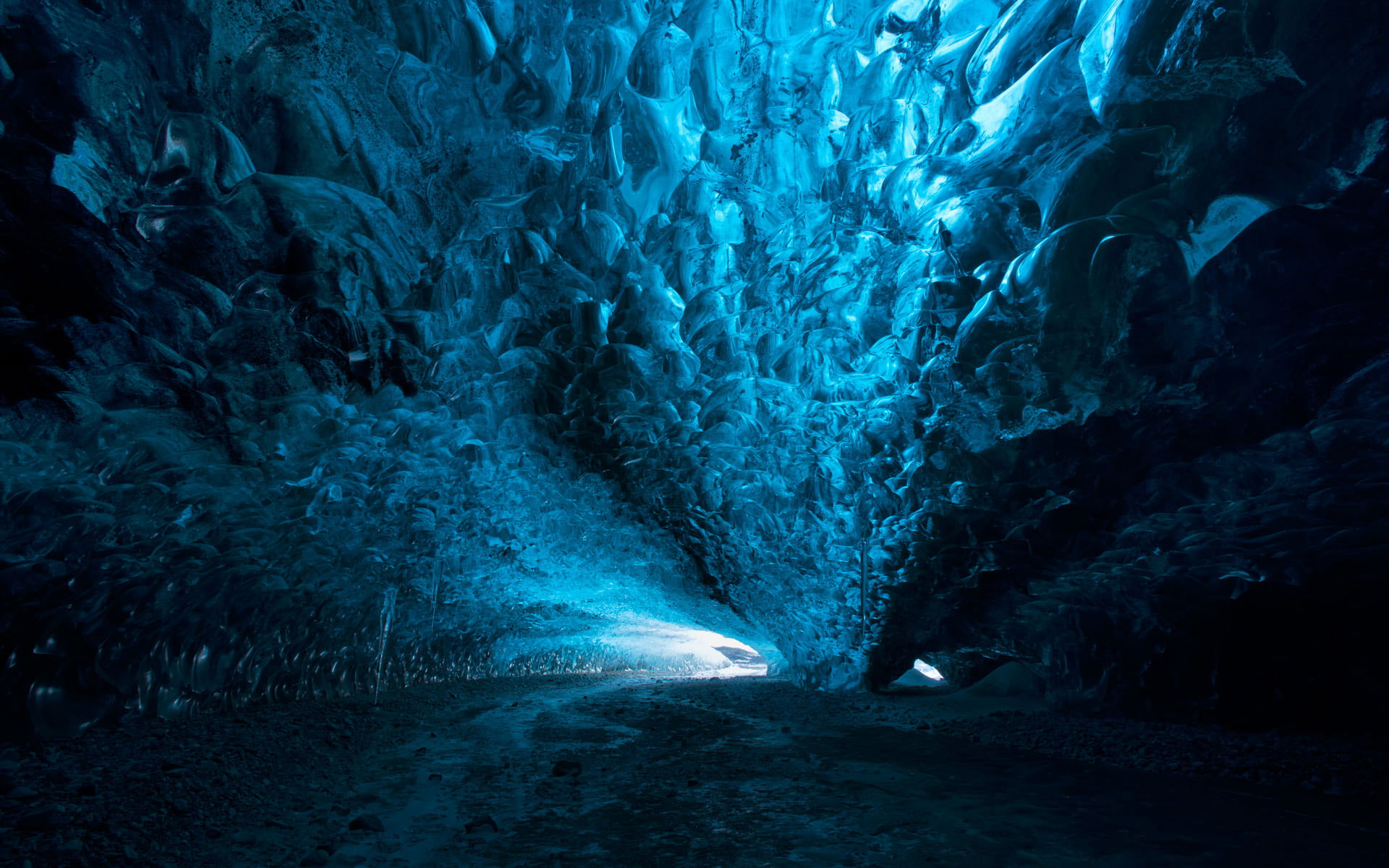 Wallpaper Cave, Ice, Blue, Nature