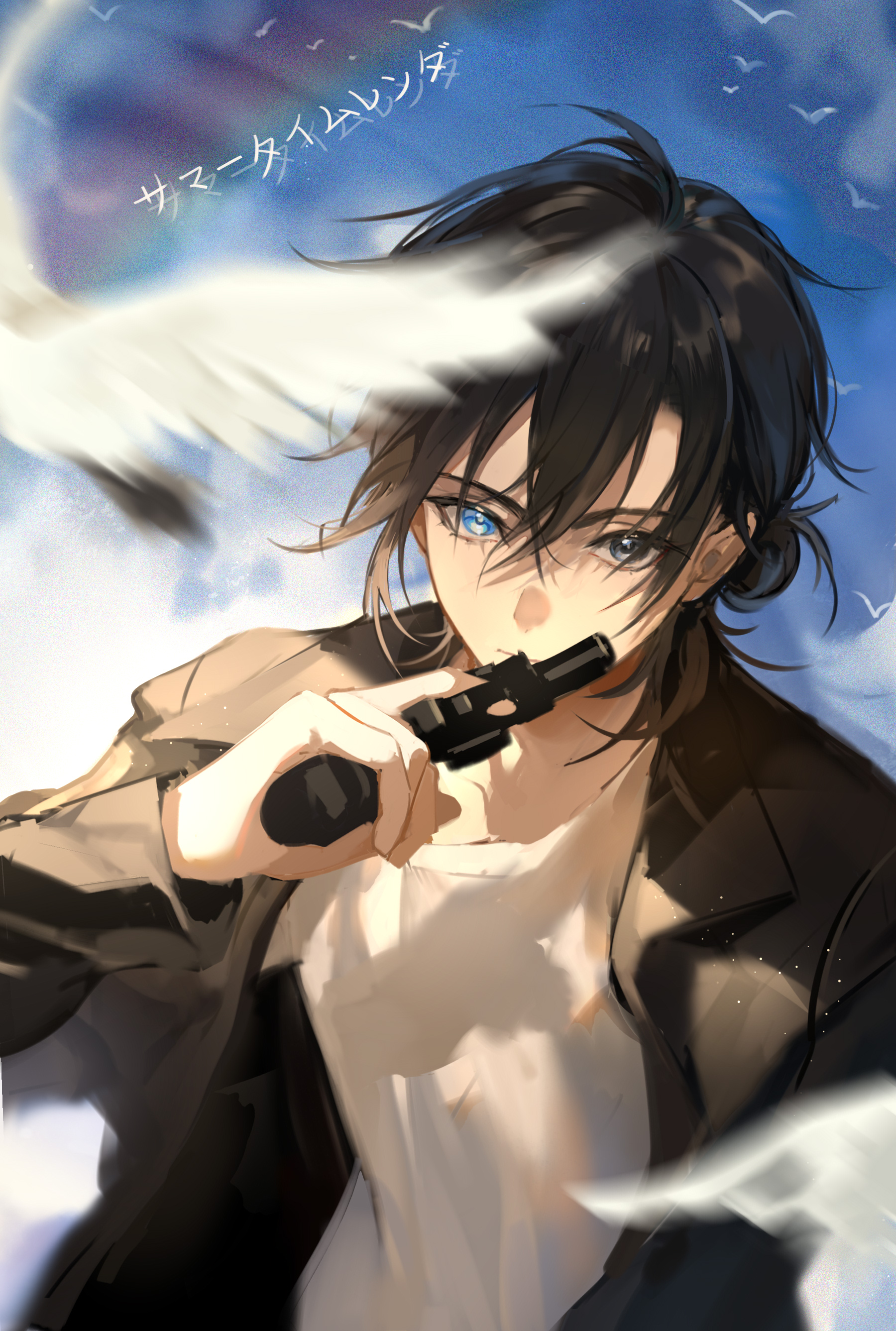 ajiro shinpei (summertime render) drawn