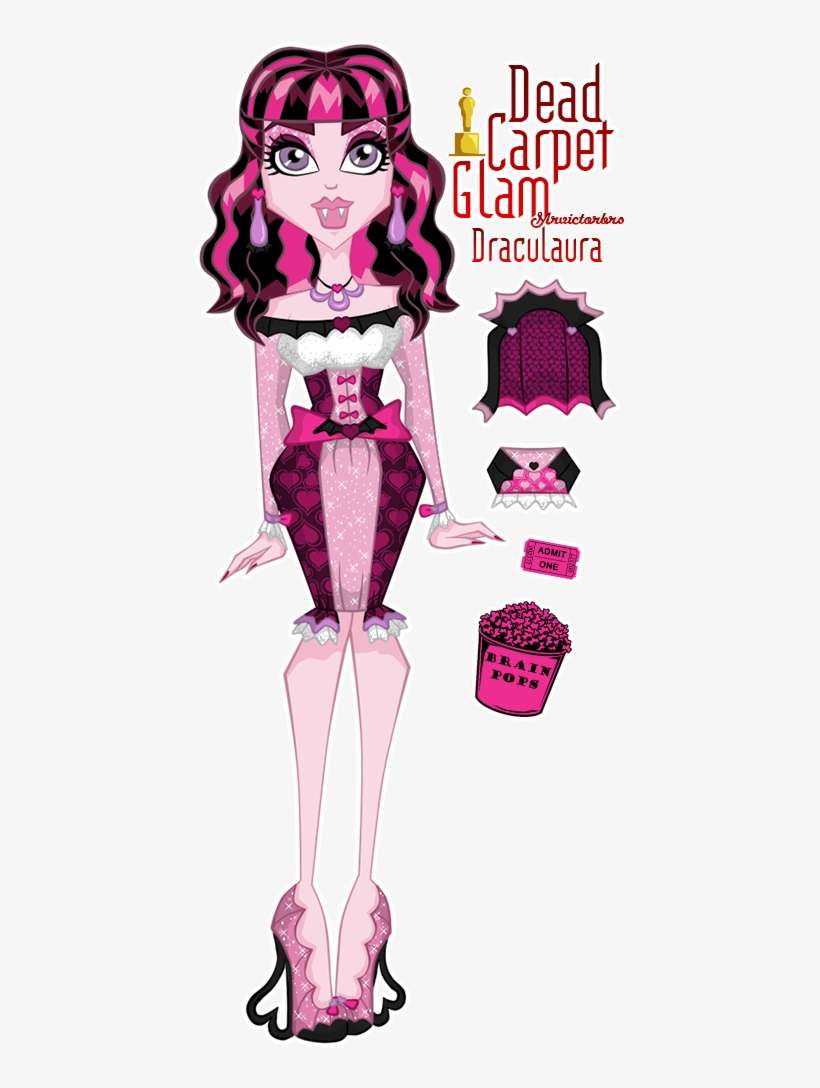 Monster High Image Dead Carpet Glam Draculaura Wallpaper PNG Image. Transparent PNG Free Download on SeekPNG