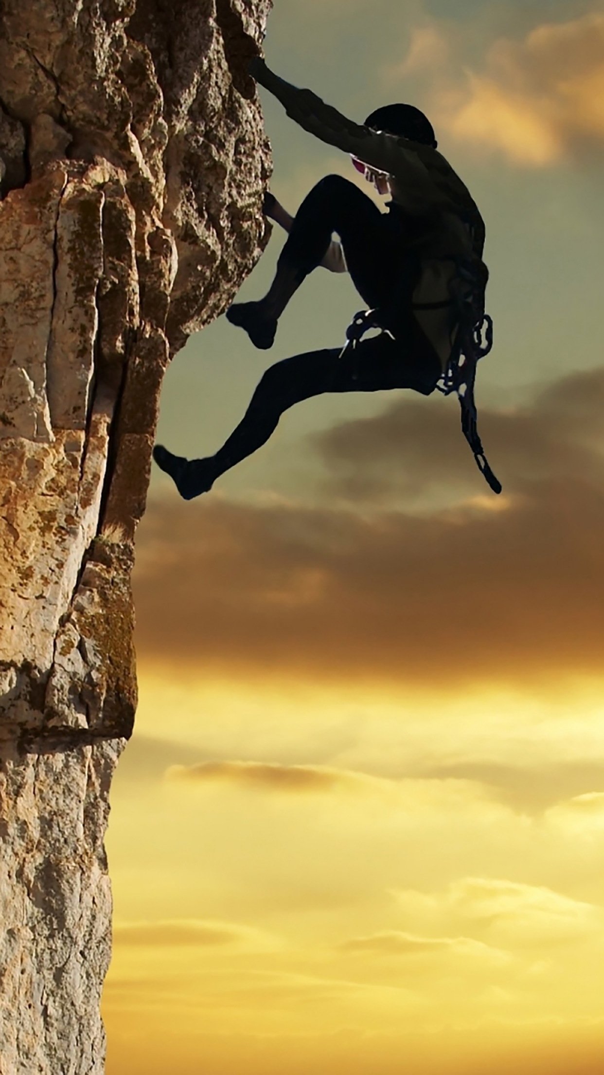 Climbing climbing at dusk Wallpaper for iPhone 11, Pro Max, X, 8, 7, 6