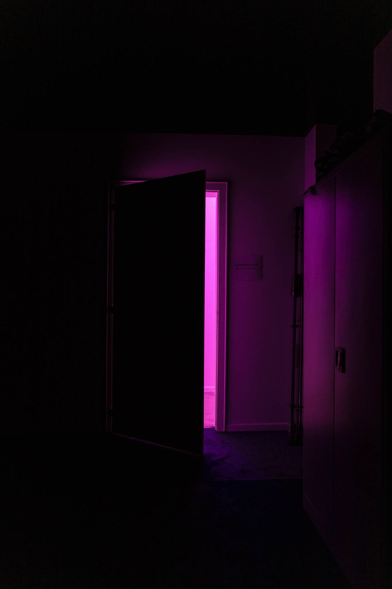 Download Open Door Dark Purple iPhone Wallpaper