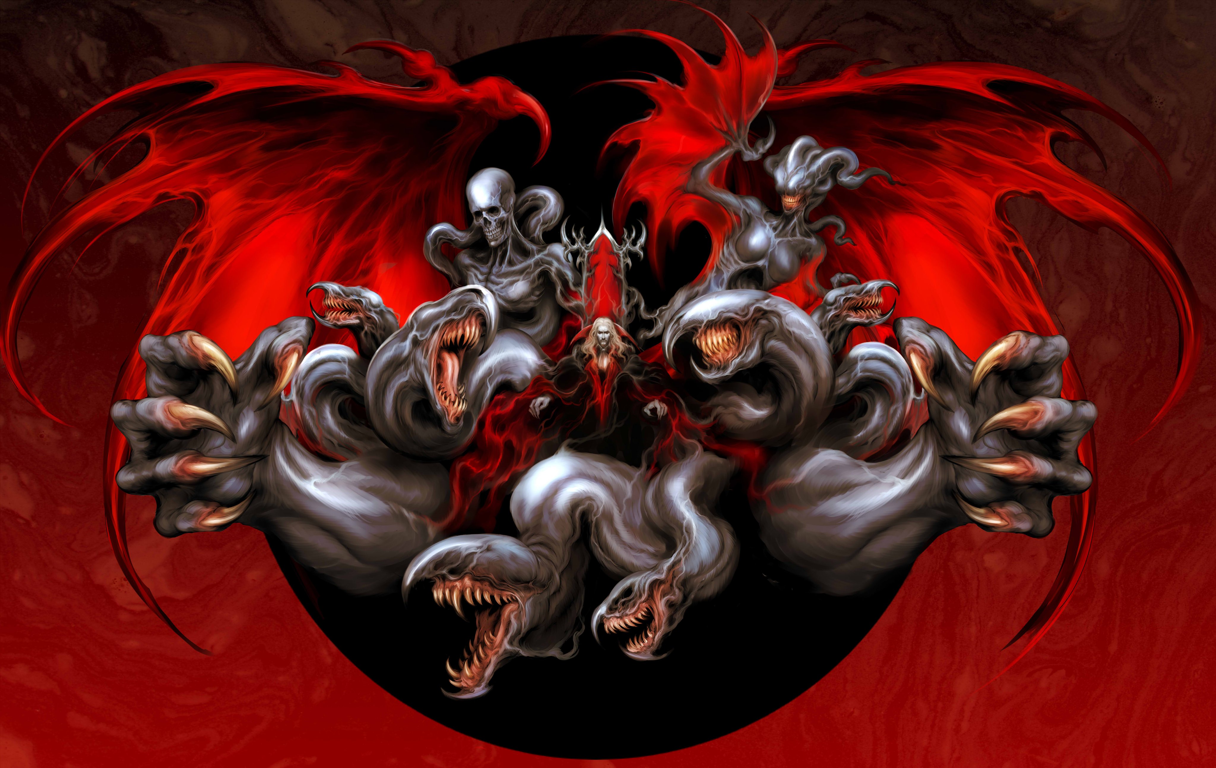 Dracula Castlevania Video Game Art Castlevania Symphony Of The Night Witnesstheabsurd Red Creature Wallpaper:4096x2588