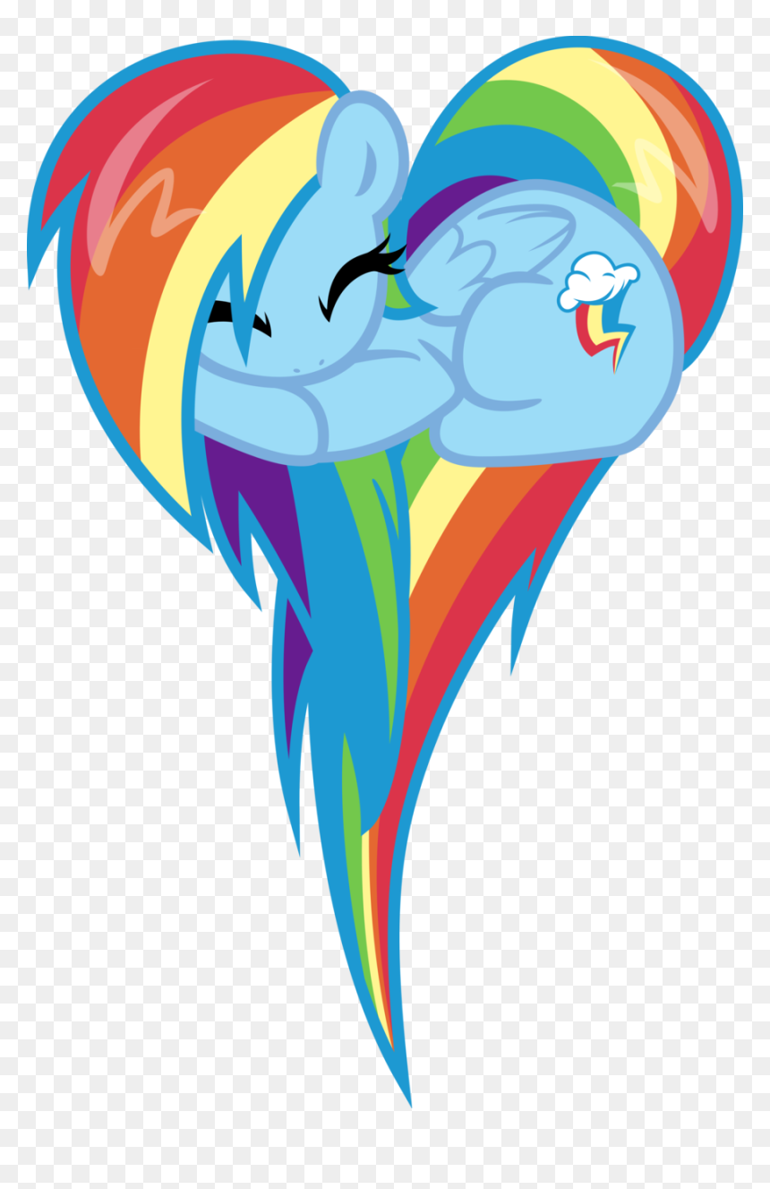 Rainbow Dash Wallpaper Little Pony In A Heart, HD Png Download