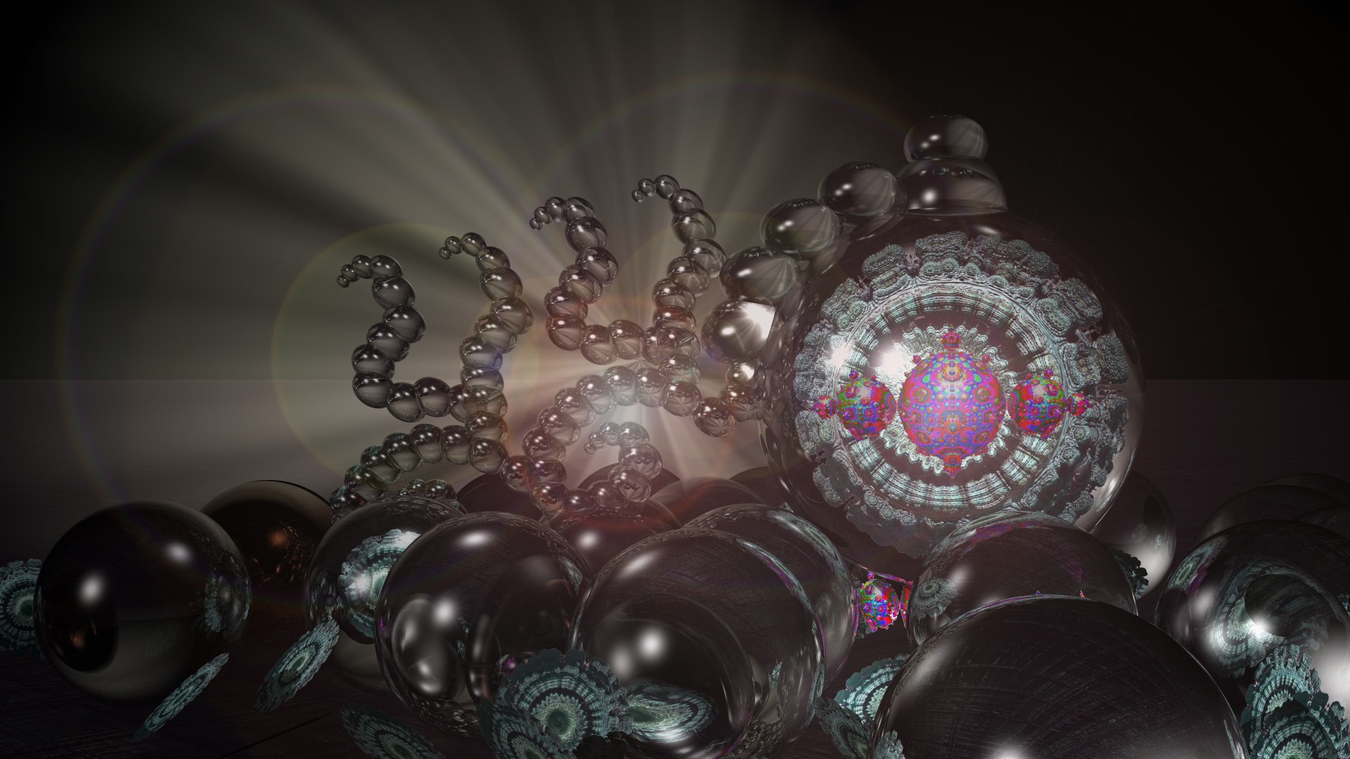 Wallpaper, 1920x1080 px, abstract, ART, bright, crystal, digital, fantasy, fractal, Fractalius 1920x1080