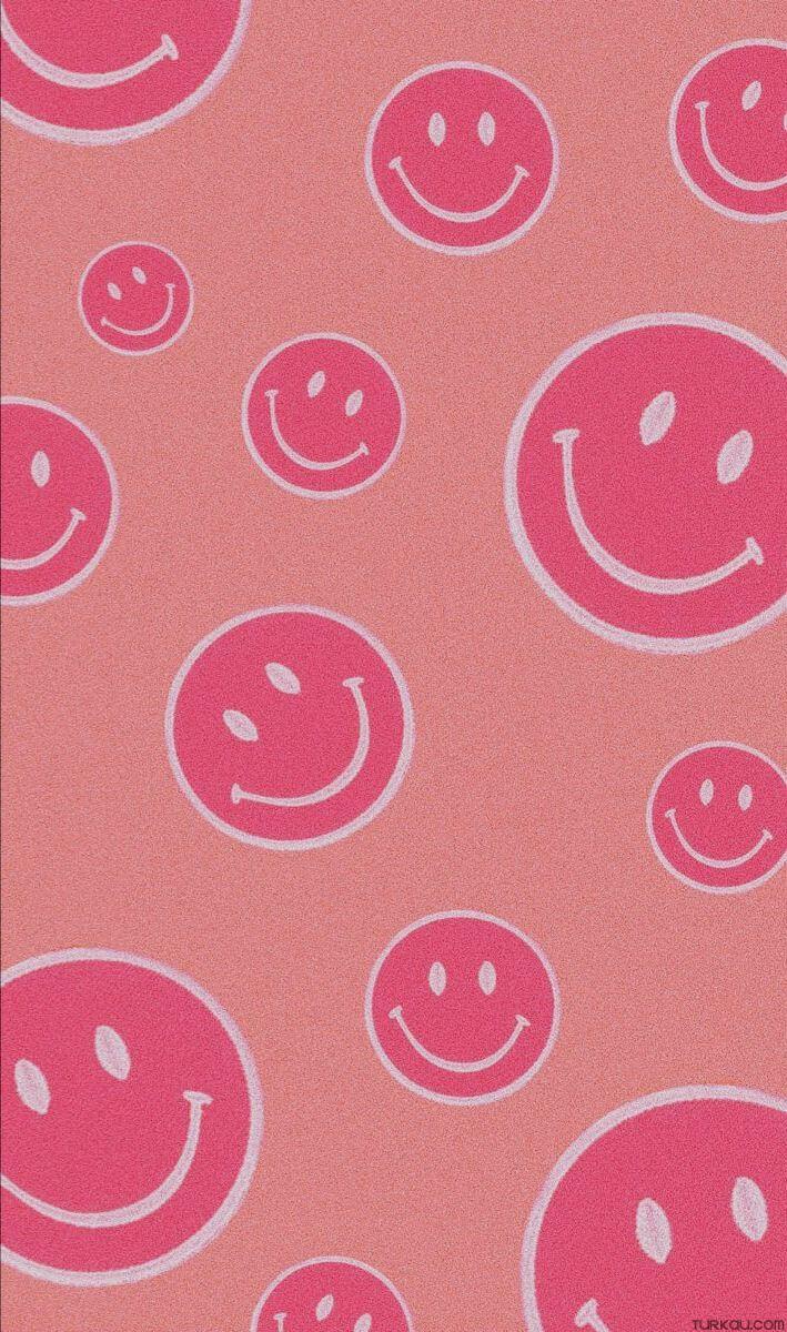 Smile Pink Preppy Phone Wallpaper Turkau