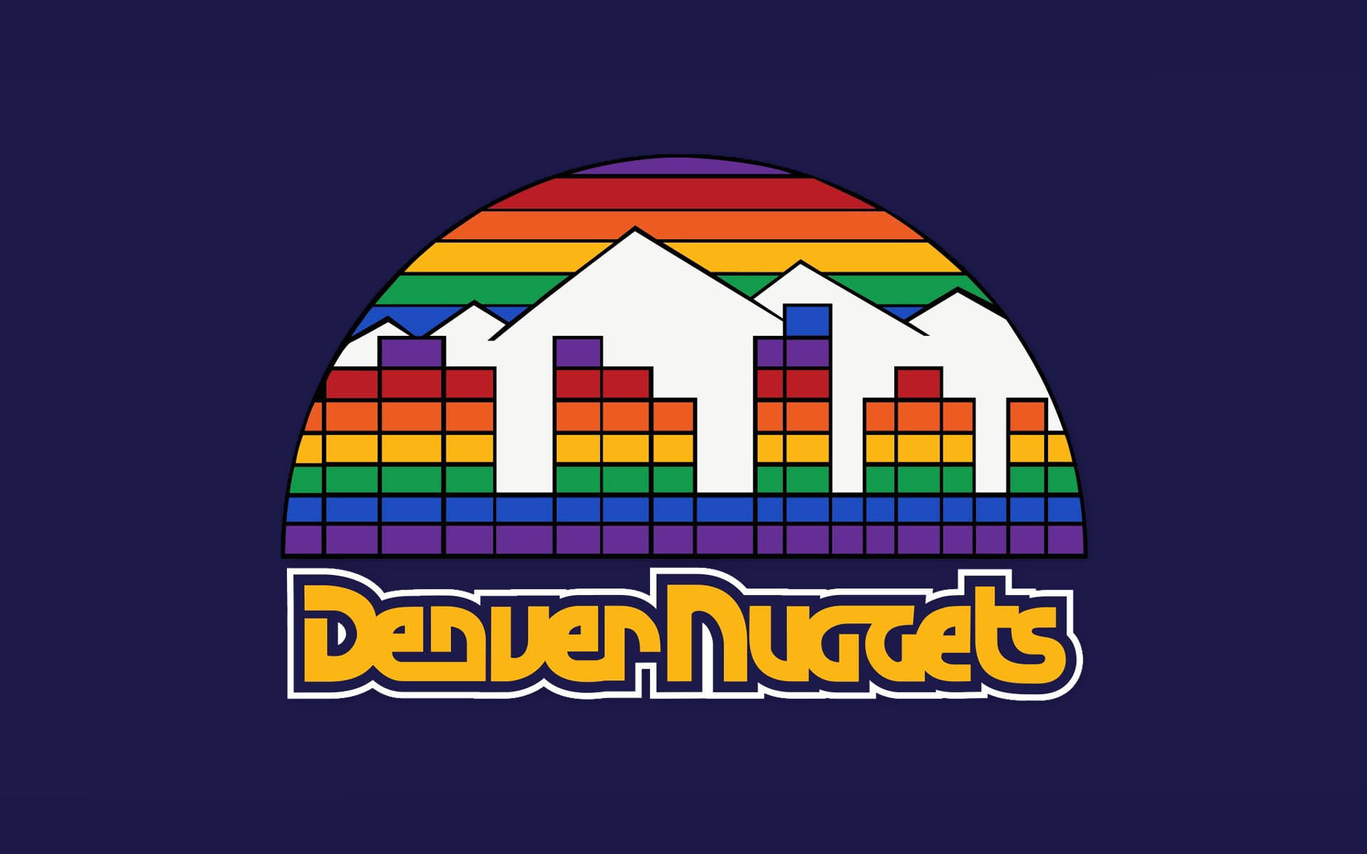 Download Denver Nuggets Vintage Logo Wallpaper