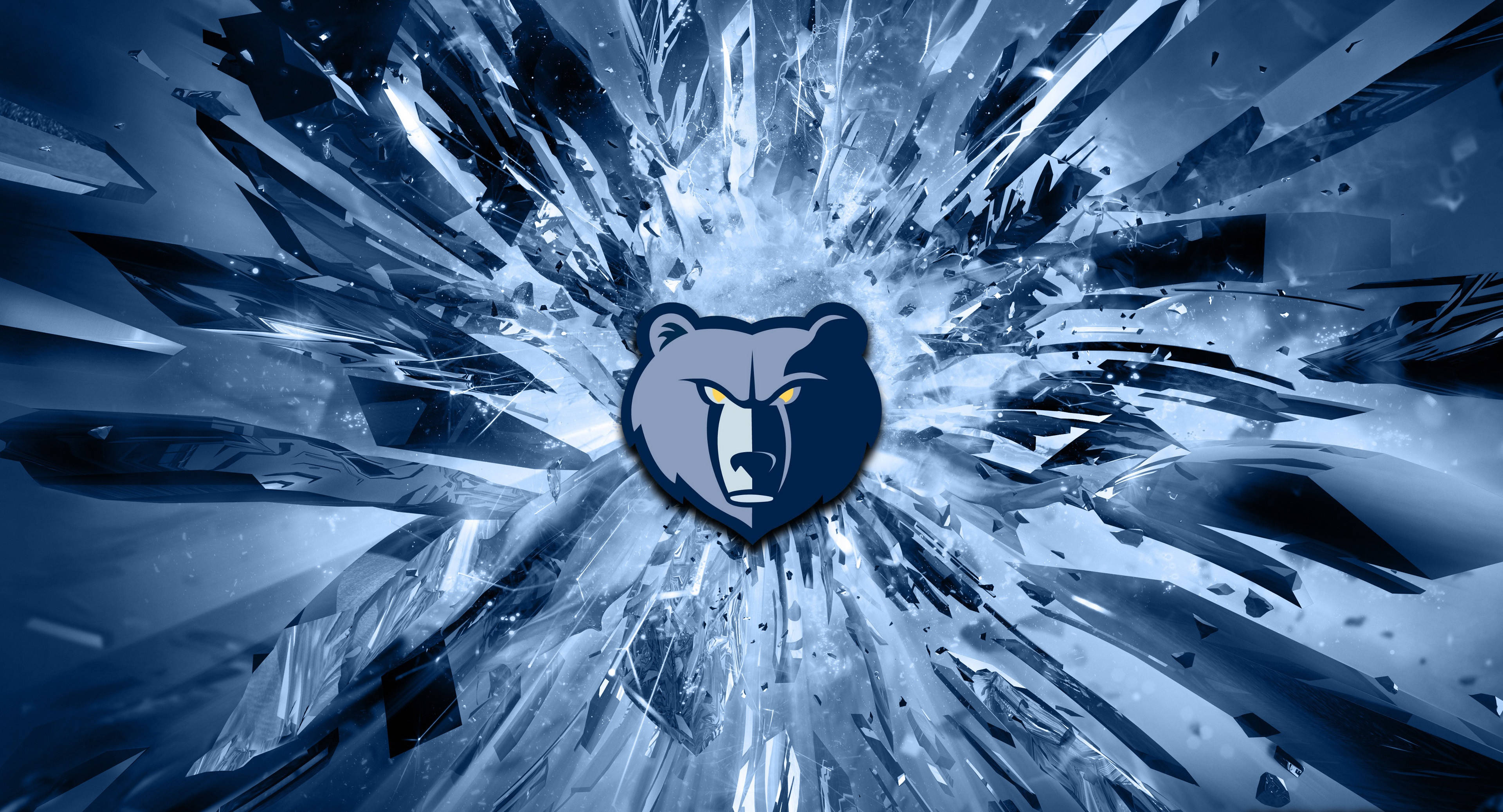 Download Icy NBA Memphis Grizzlies Logo Wallpaper