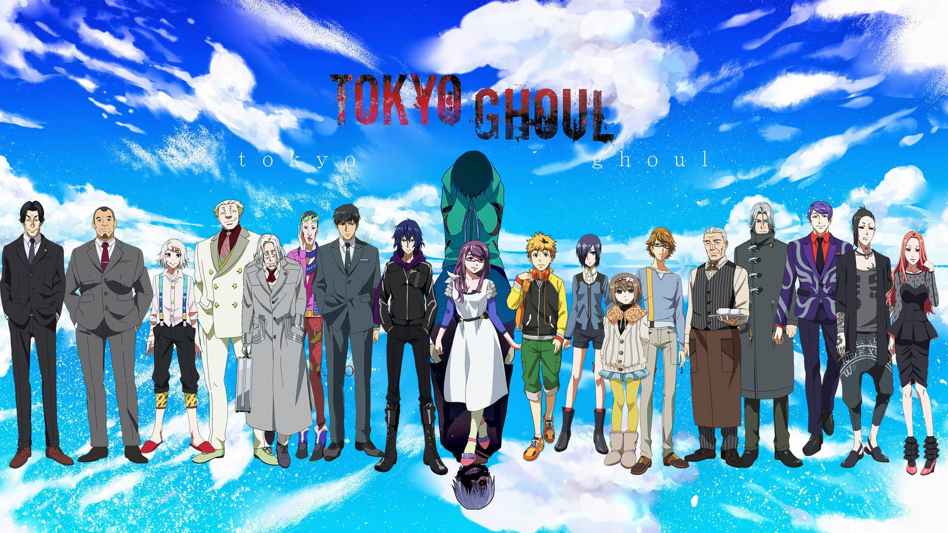Download Tokyo Ghoul Characters Blue Sky Poster Wallpaper