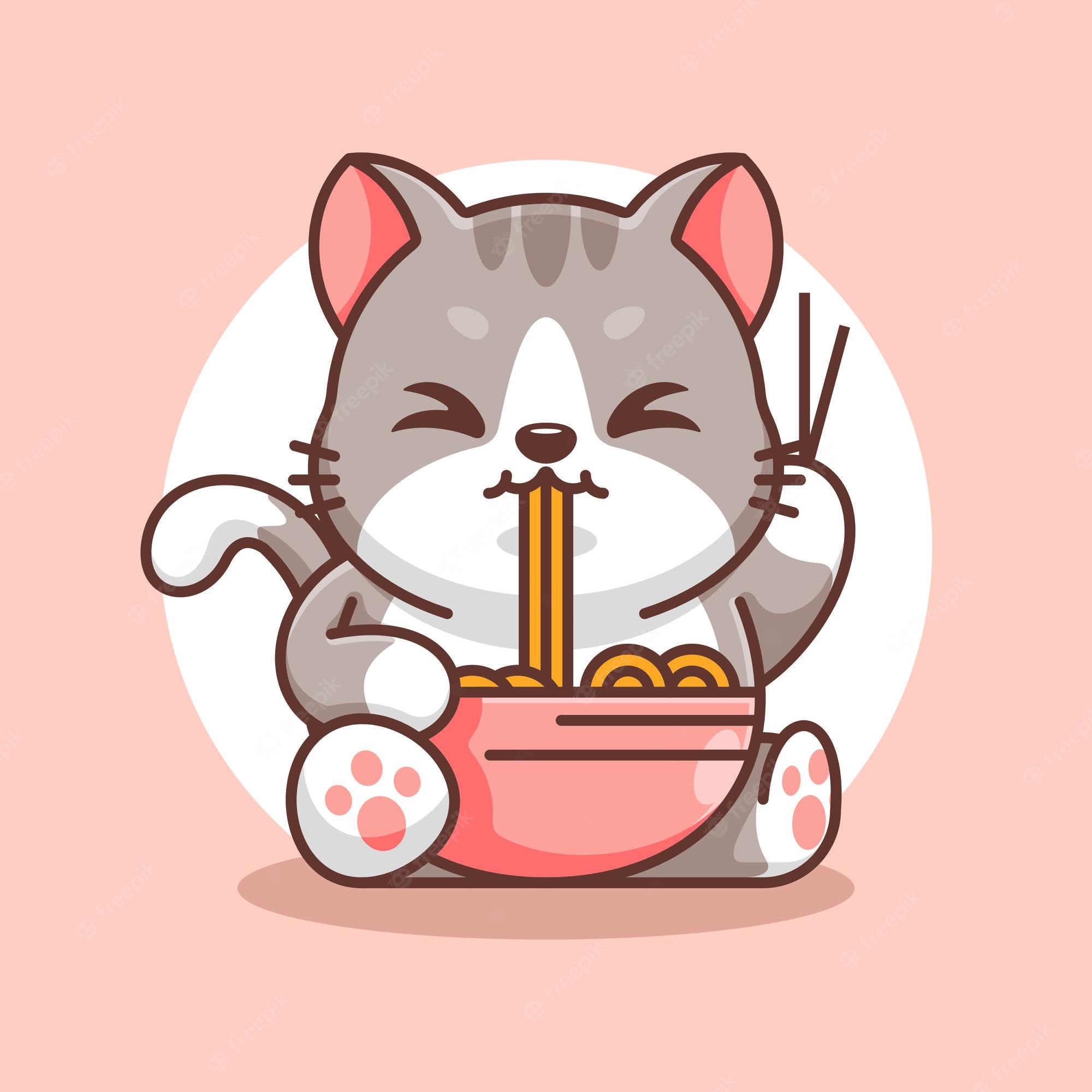 Ramen Cat Image