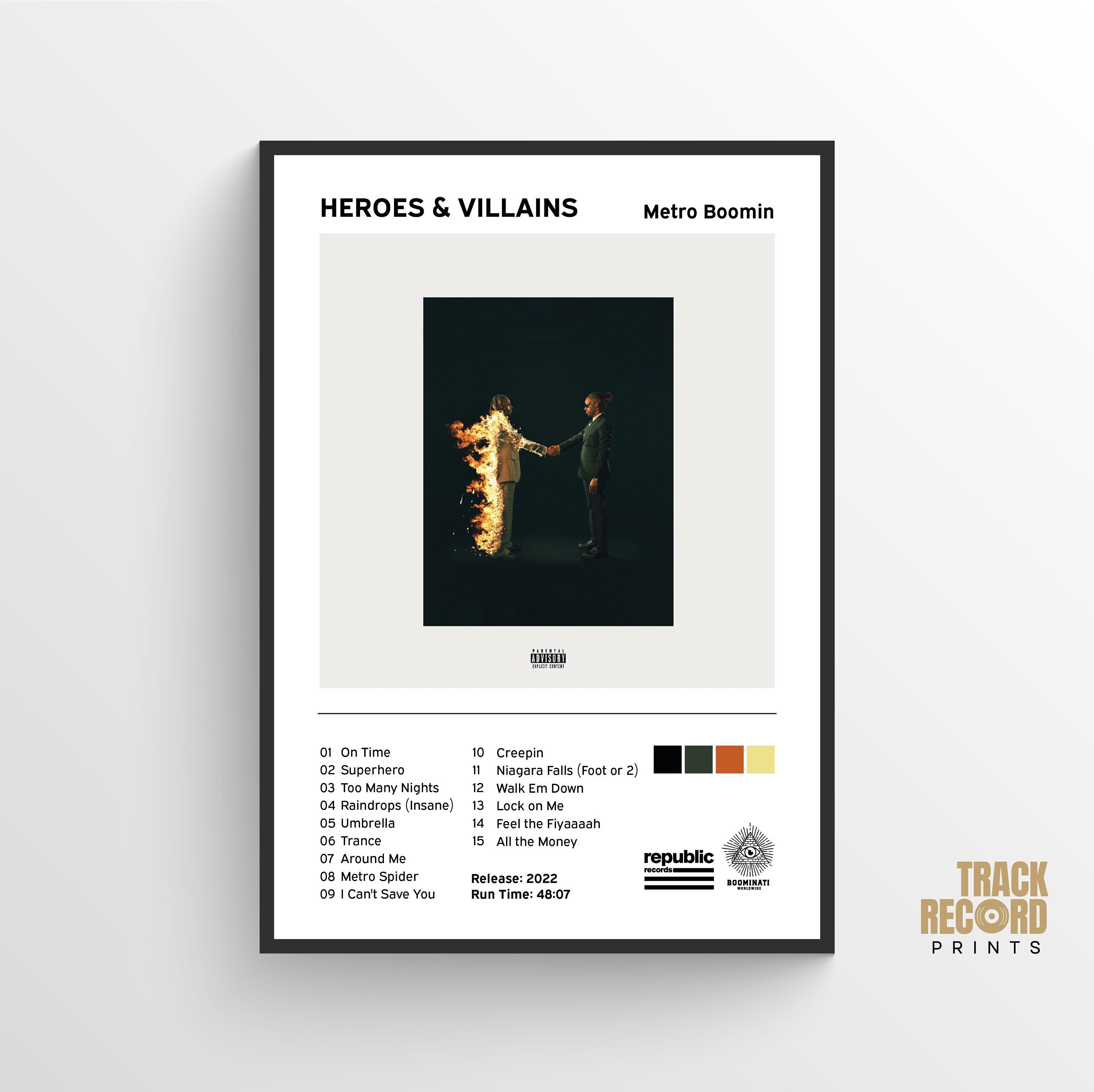 Heroes & Villains Metro Boomin Album Cover Poster Print