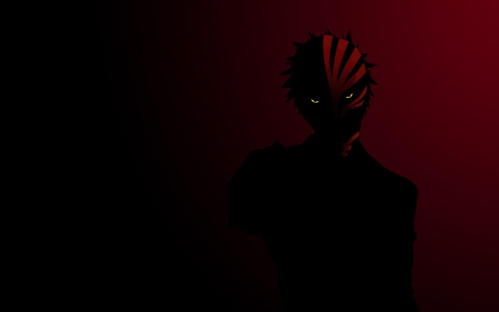 Wallpaper / Bleach, anime, dark, red, glowing eyes free download