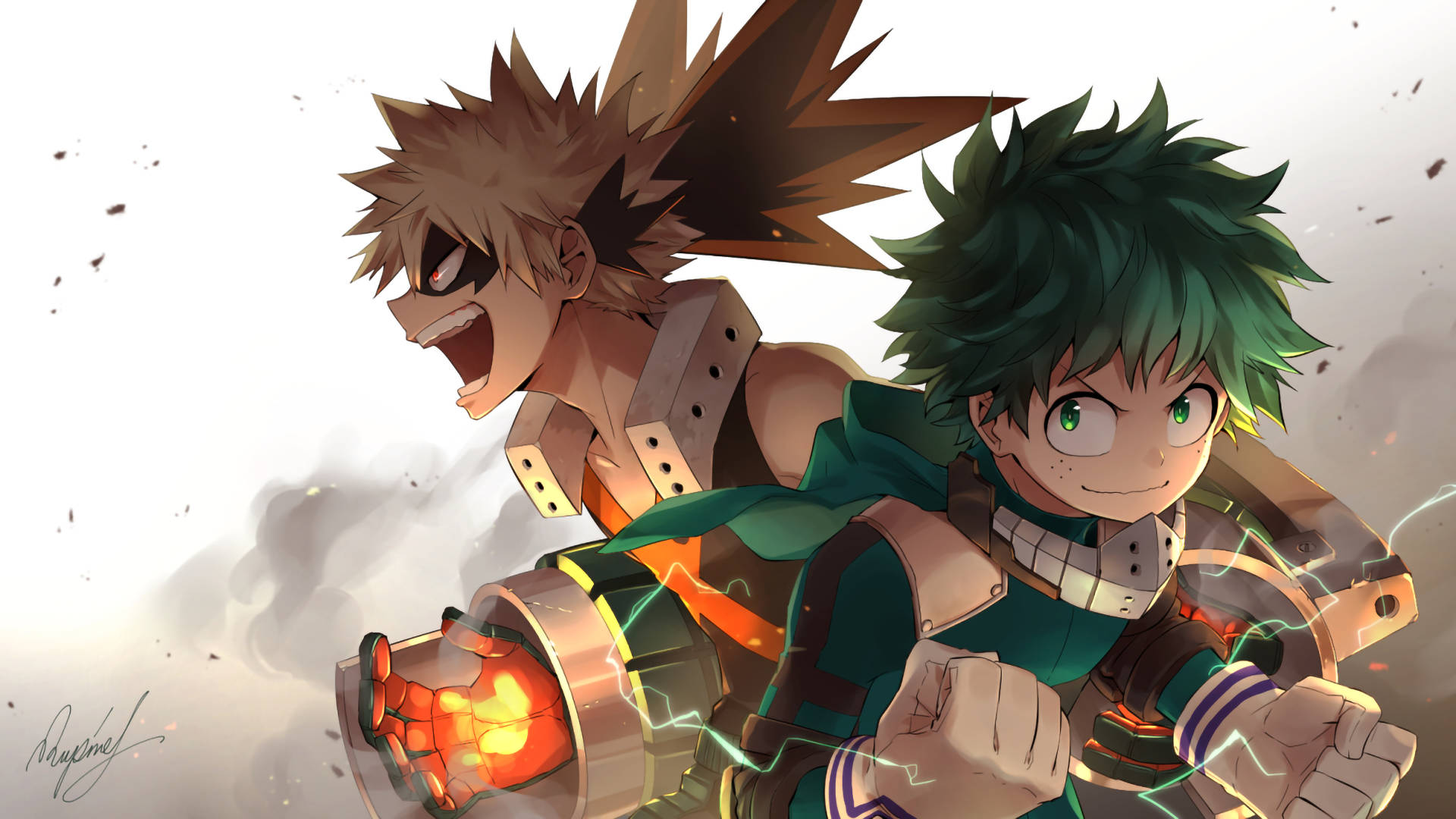 Download Katsuki Bakugou And Midoruya Izuku Wallpaper