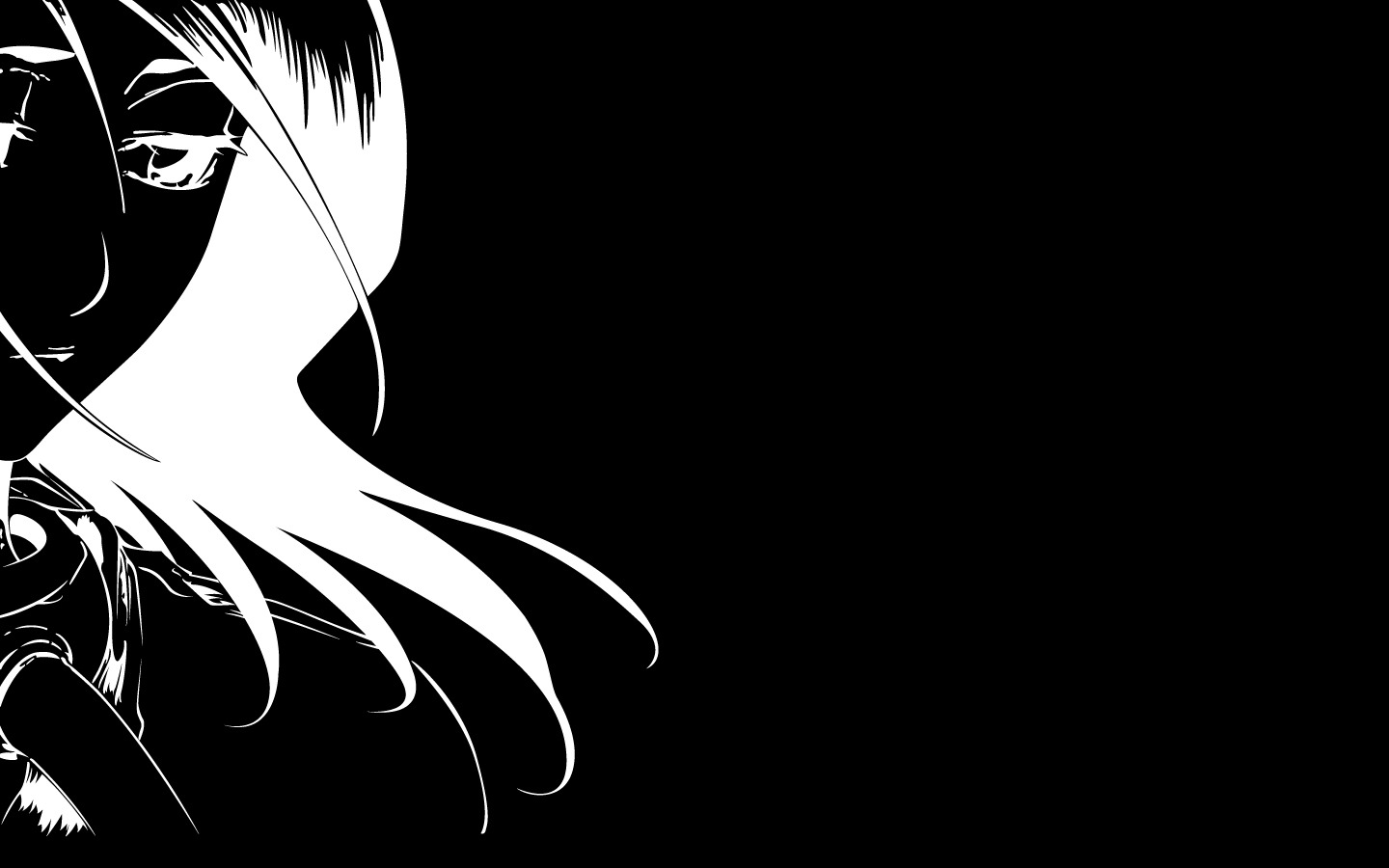 Anime bleach kuchiki rukia black dark