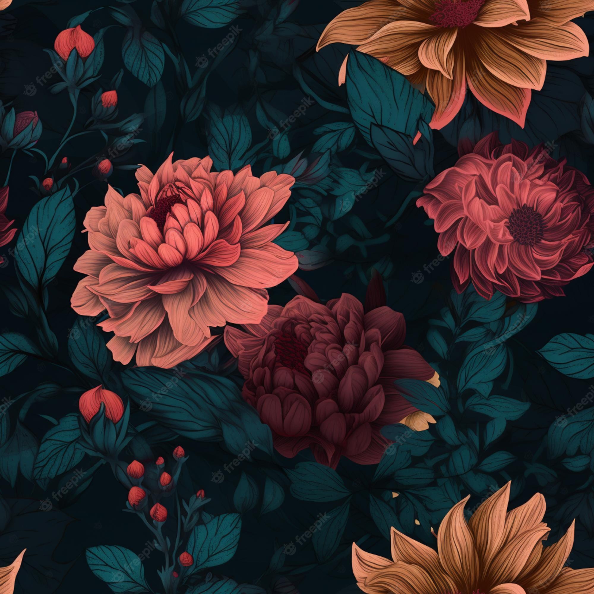 Orange And Black Flower Wallpapers - Wallpaper Cave