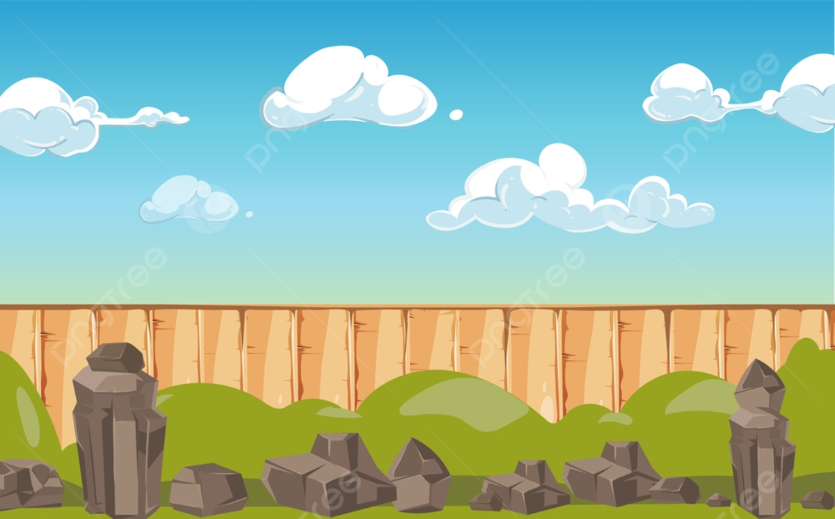 Cartoon Landscape Banner Fence Wood, Country, Structure, Barrier Background Image And Wallpaper for Free Download