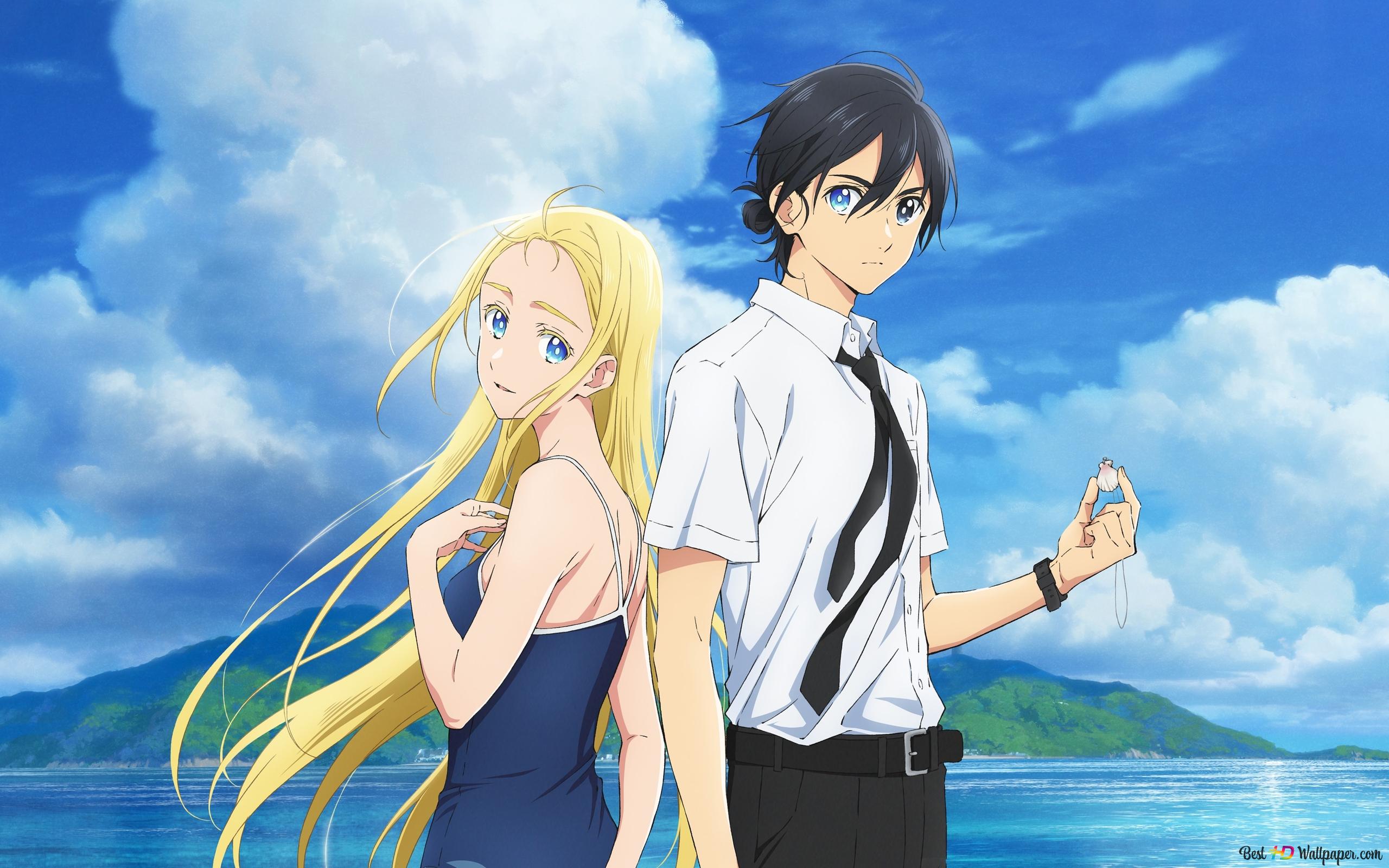 Summertime Render, Kofune Ushio & Ajiro Shinpei 2K wallpaper download