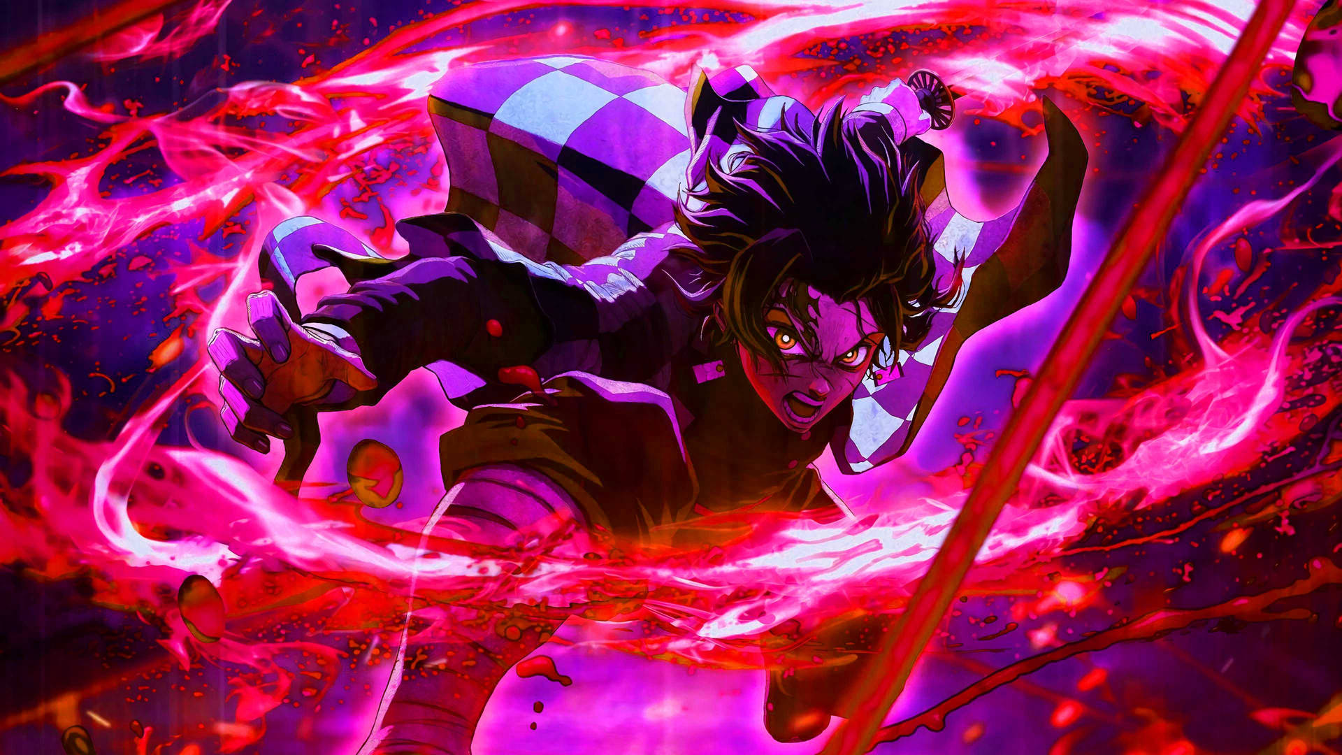 Download Hinokami Kagura Pink Art Wallpaper