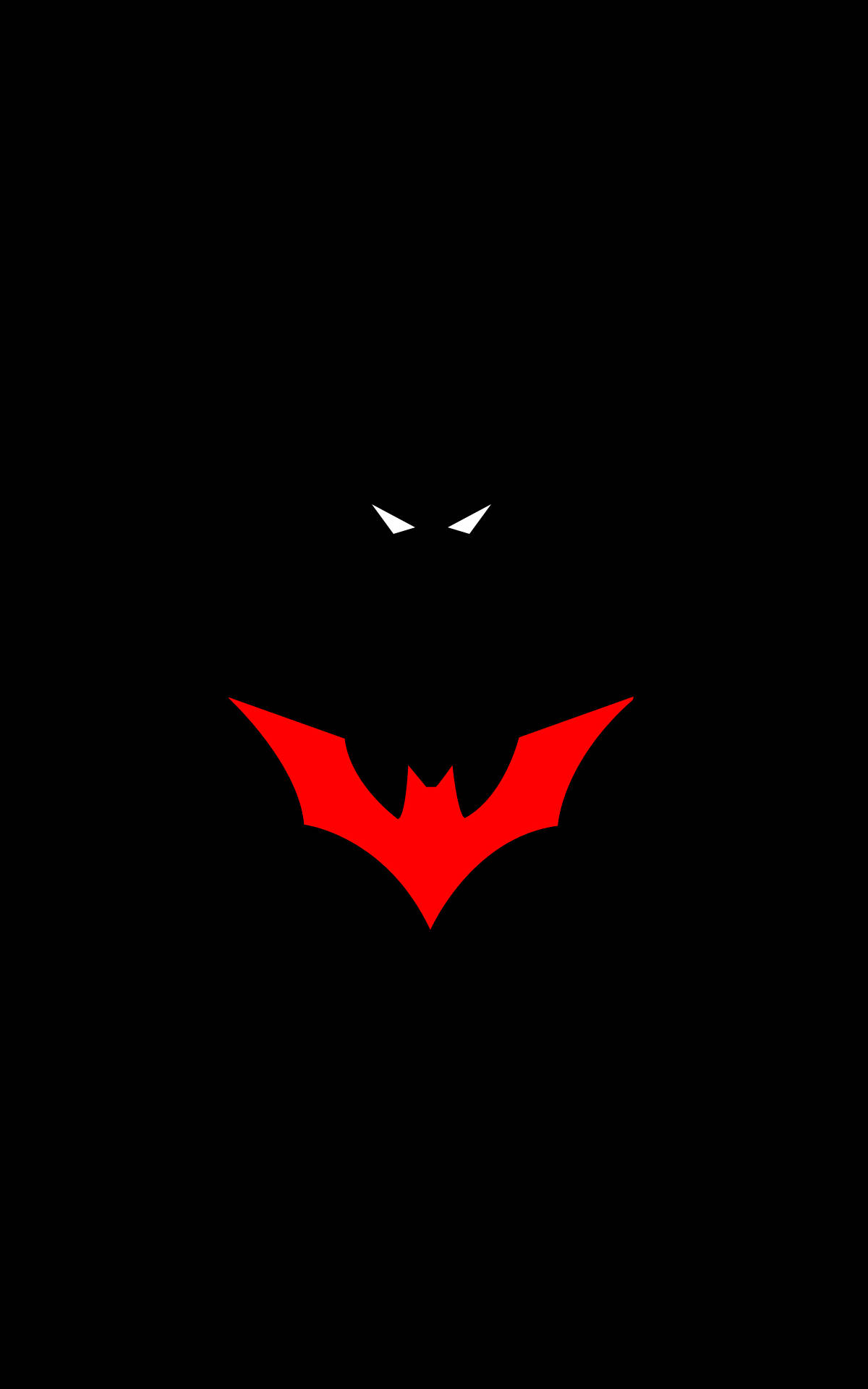 Download Minimalist Batman Symbol Illustration iPhone Wallpaper