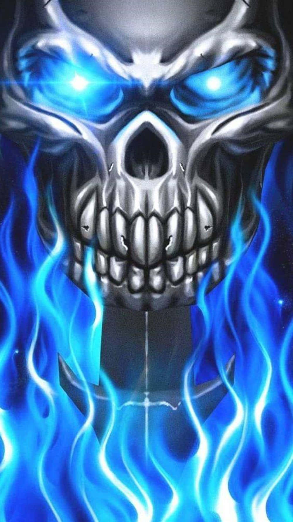 Download Ignite, Empower and Rejuvenate with a Flaming Skull Wallpaper