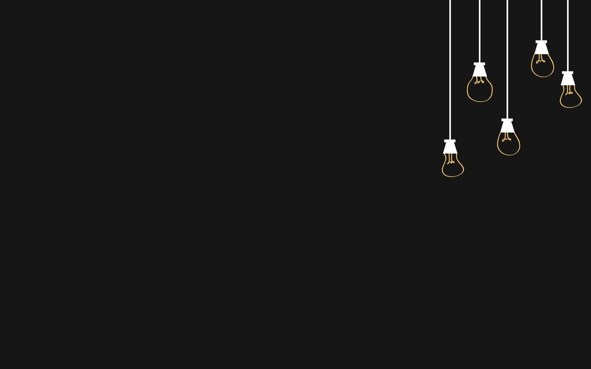 Download Minimalist Desktop Light Bulbs Wallpaper