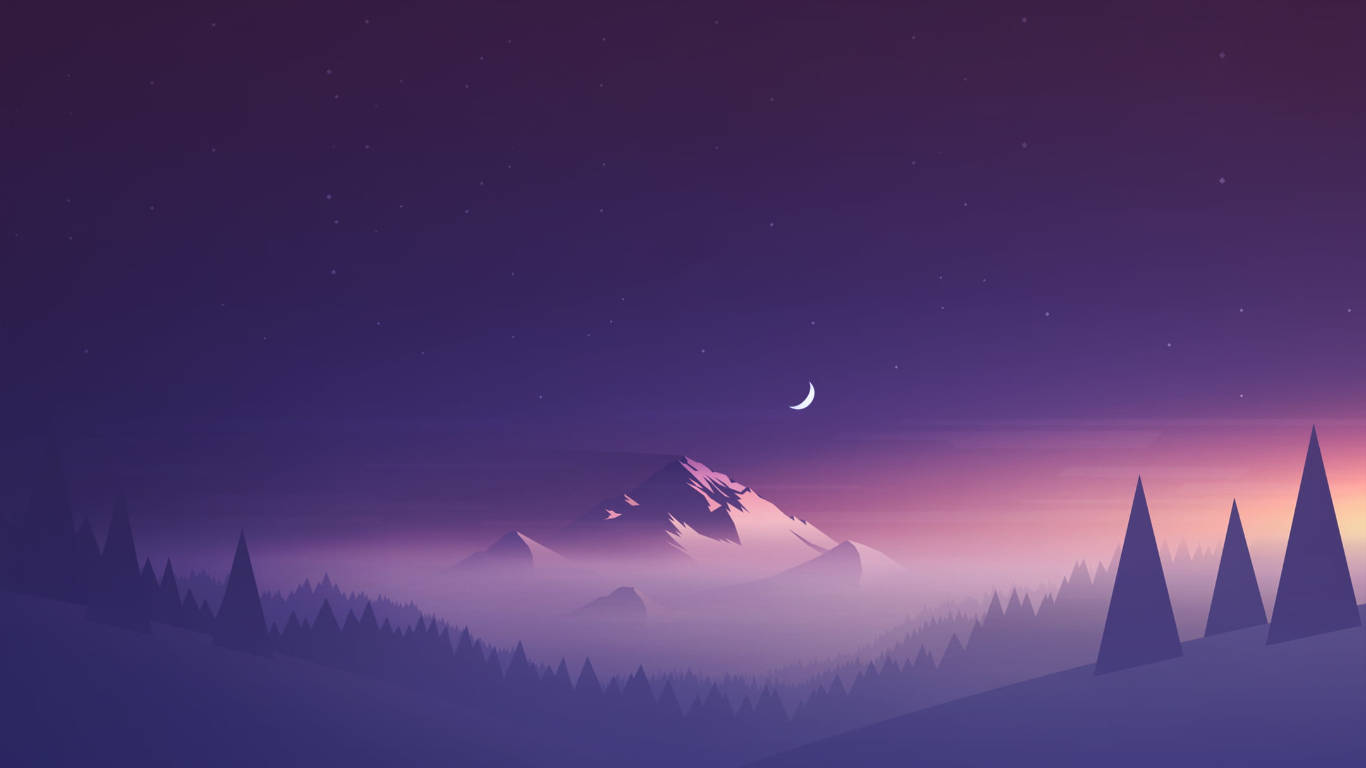 Download Minimalist Light Violet Landscape Wallpaper