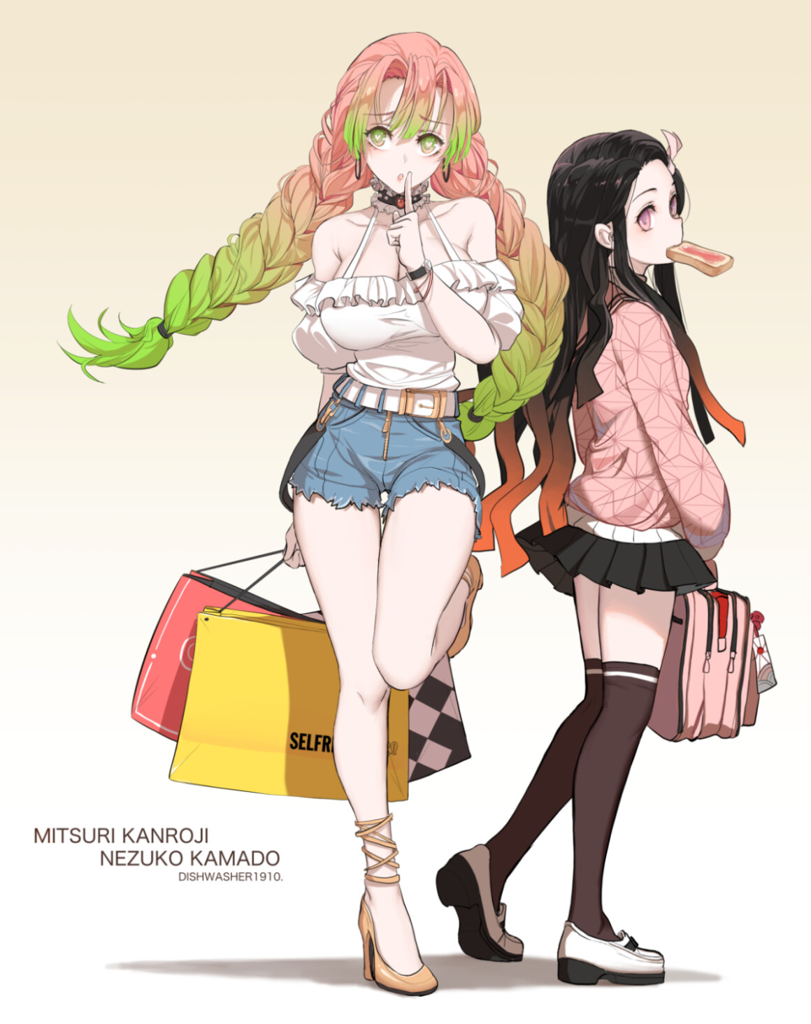 Kimetsu No Yaiba Kanroji Matsuri Kamado Nezuko Dishwasher1910 Wallpaper:1160x1465