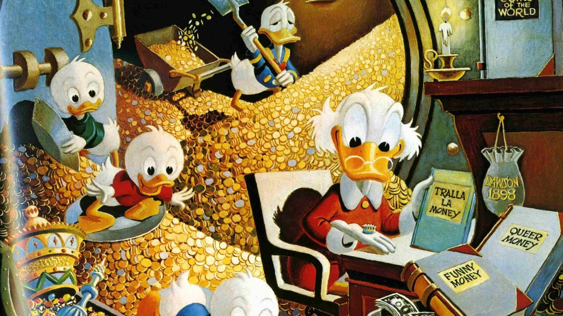 Download Scrooge Mcduck And Kids Treasure Wallpapers