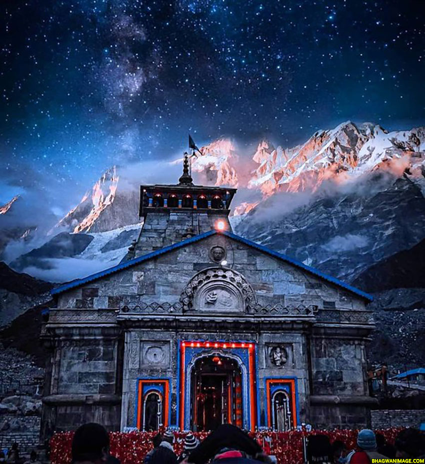 kedarnath night view 4k wallpaper