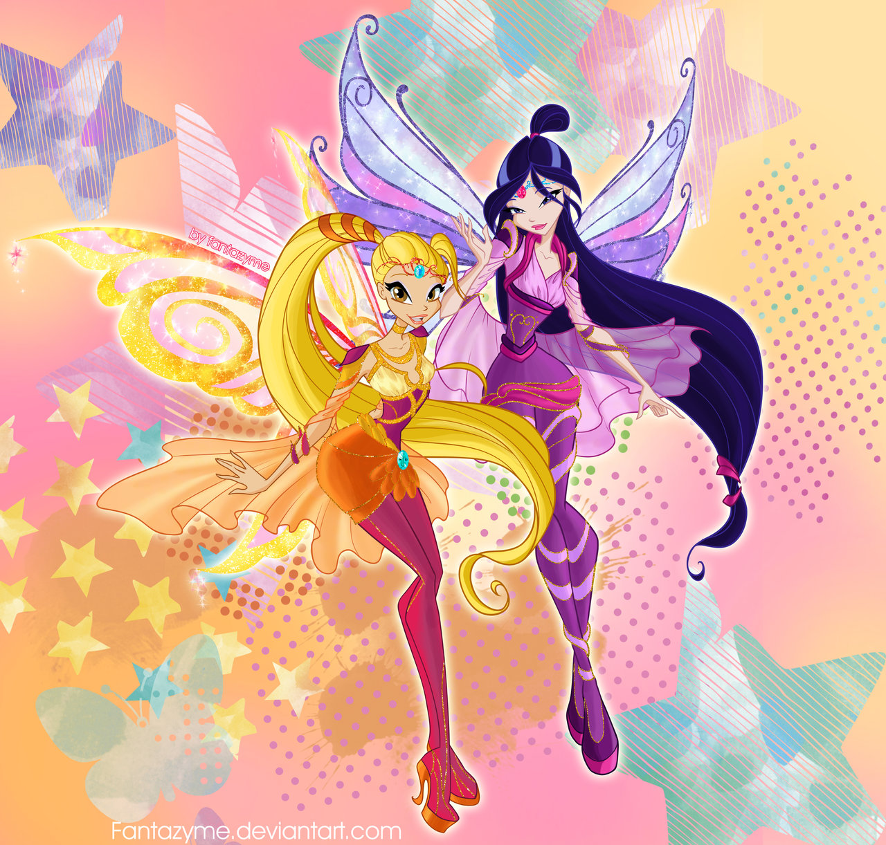 Free download Winx club Musa and Stella bloomix by fantazyme on [1280x1222] for your Desktop, Mobile & Tablet