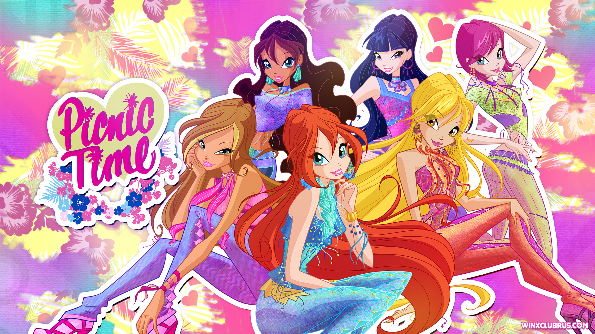 Winx Club new bright and colorful wallpapers with lots of transformations and styles