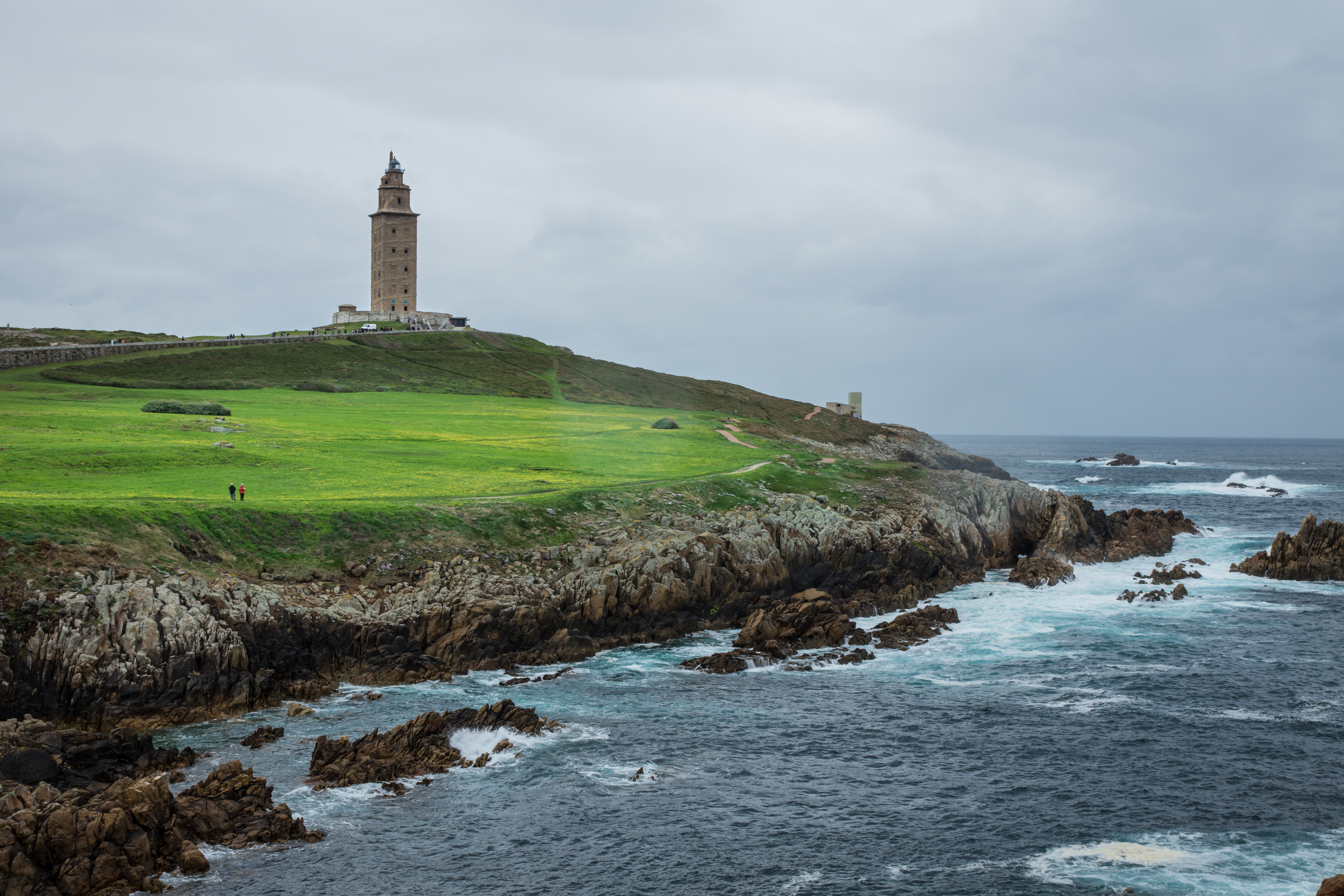 Wallpaper, sea, lighthouse, tower, faro, mar, coruna, Galicia 6000x4000