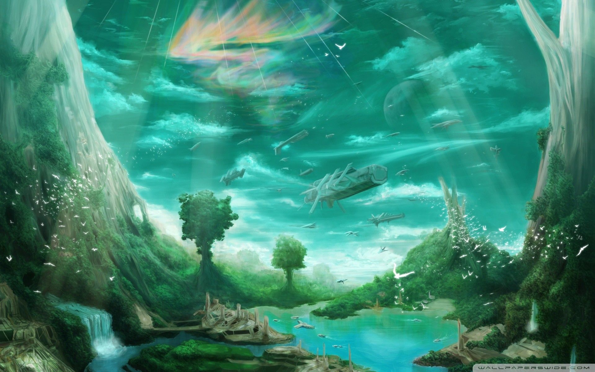 Fantasy paradise. Sci fi wallpaper, Underwater wallpaper, Fantasy artwork