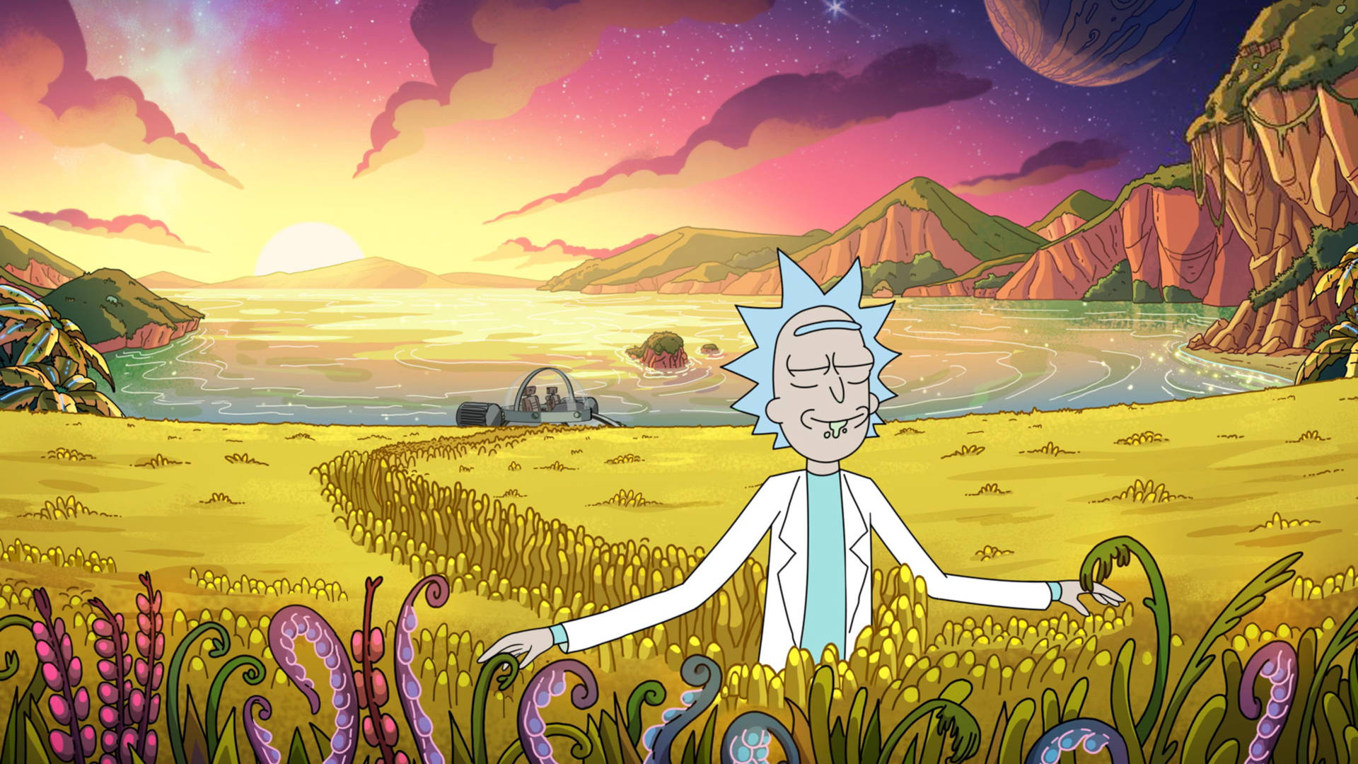 Rick And Morty Parallel Universe Live Wallpaper - MoeWalls