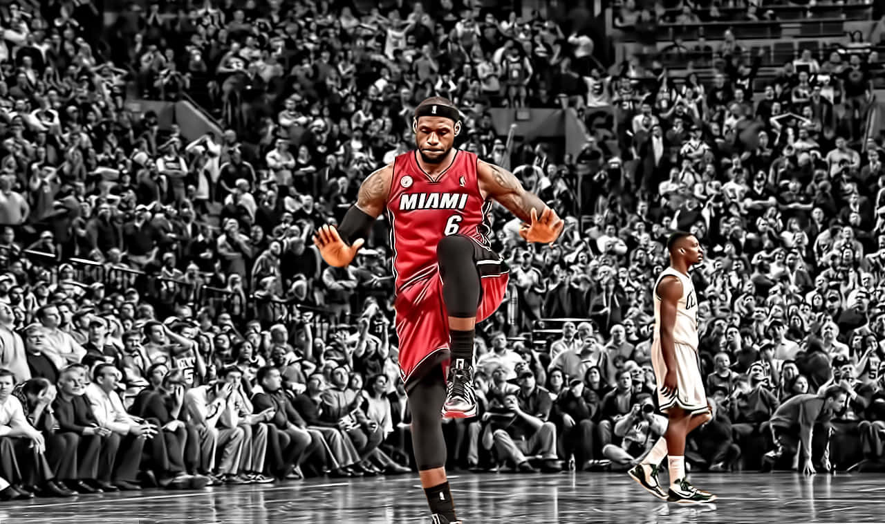 Download Lebron James Miami Heat Best Basketball Background