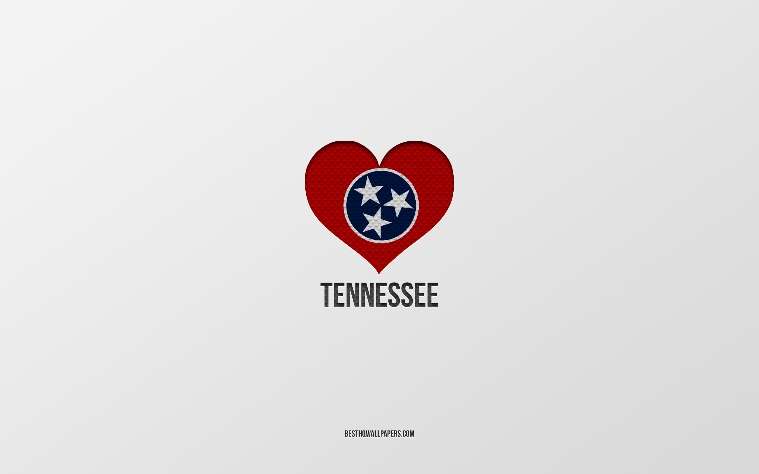 Download wallpaper I Love Tennessee, American States, gray background, Tennessee State, USA, Tennessee flag heart, favorite States, Love Tennessee for desktop with resolution 2560x1600. High Quality HD picture wallpaper