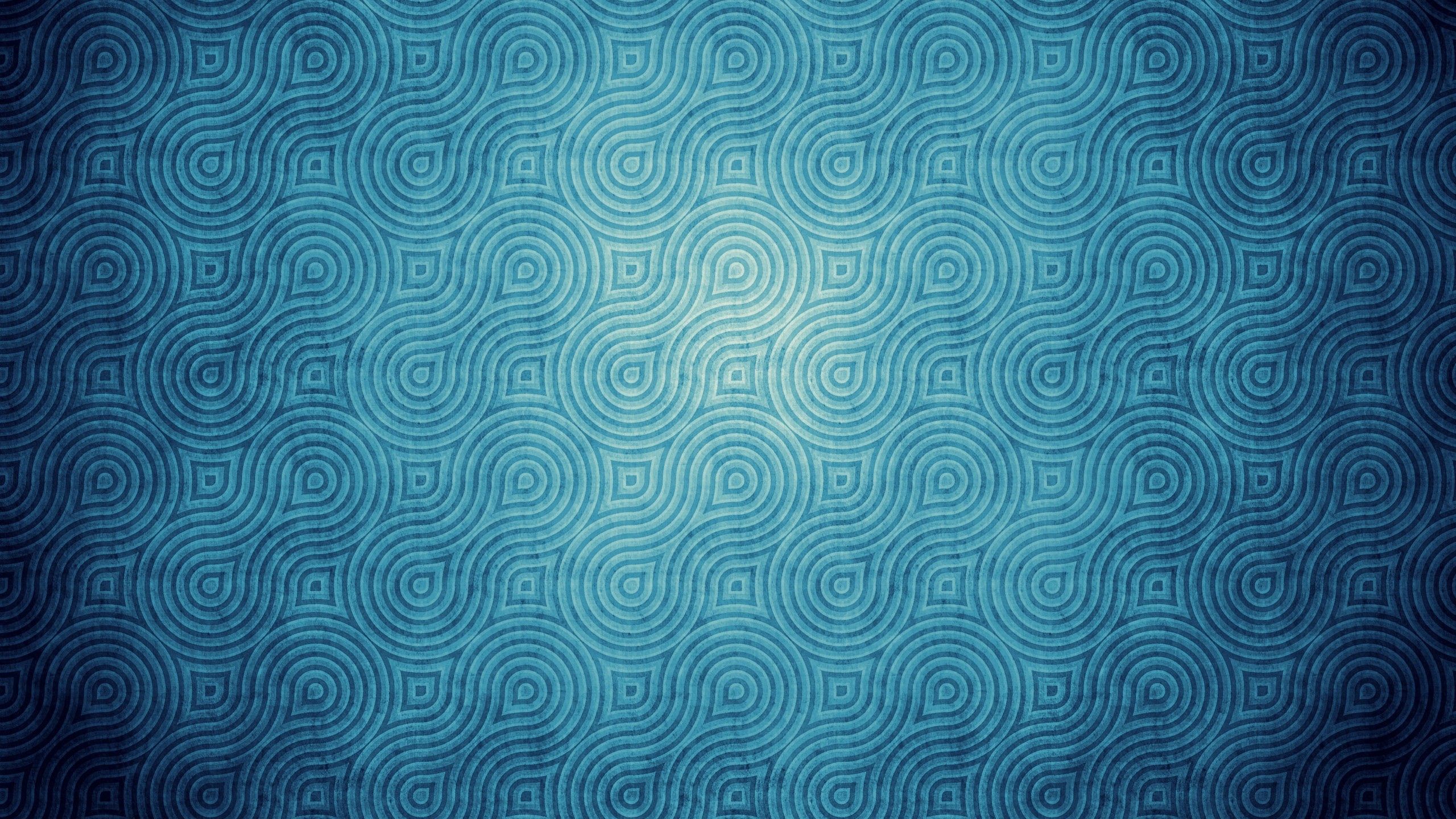 Download wallpaper 2560x1440 rotation, blue, circles, shadow widescreen 16:9 HD background